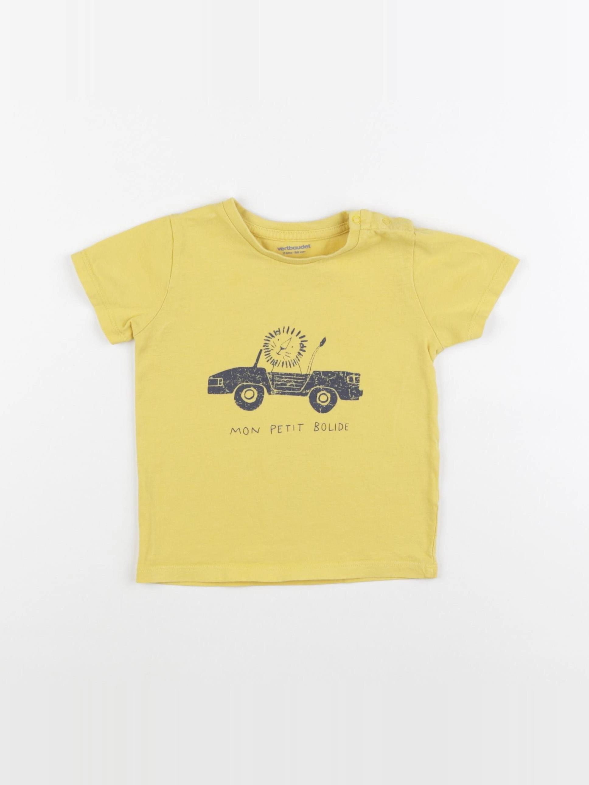 Vertbaudet - tee-shirt jaune - 2 ans