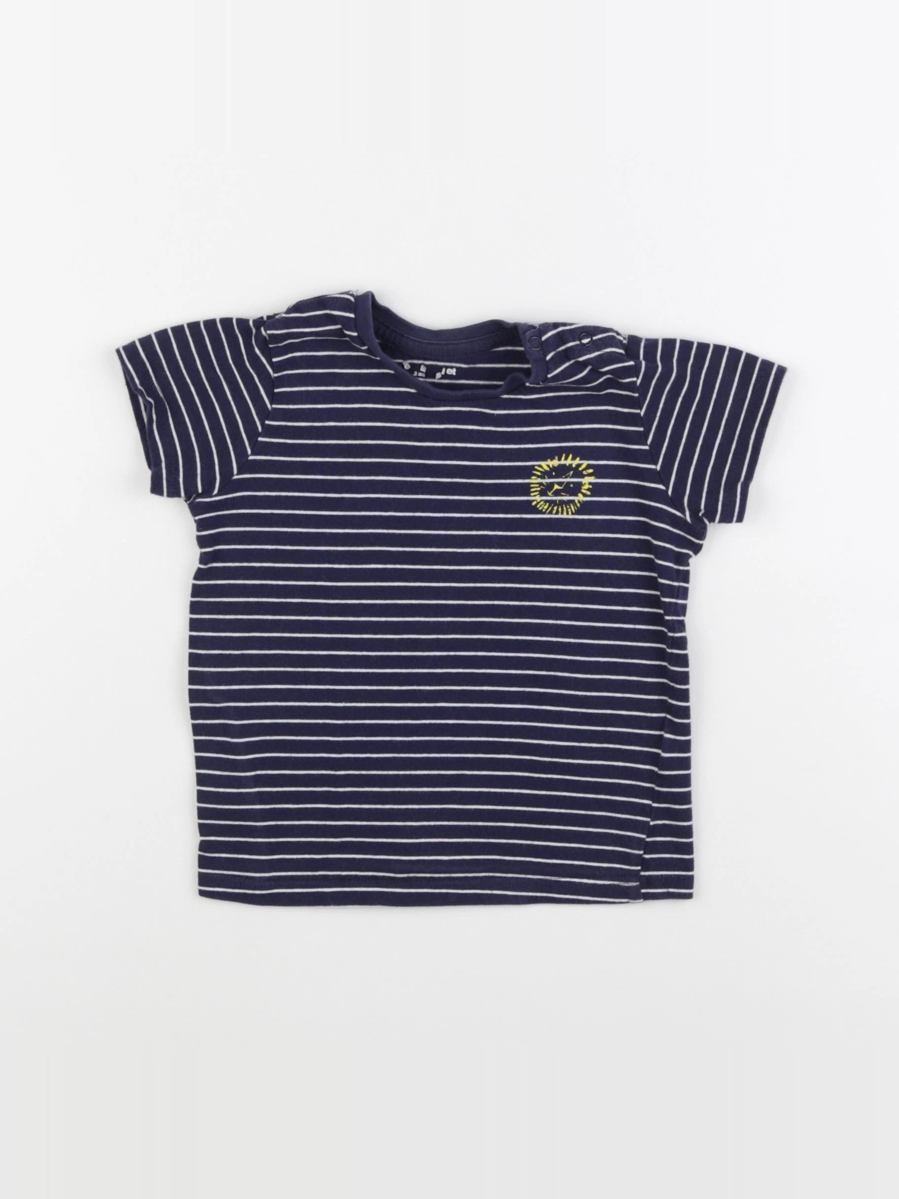 Vertbaudet - tee-shirt bleu - 2 ans