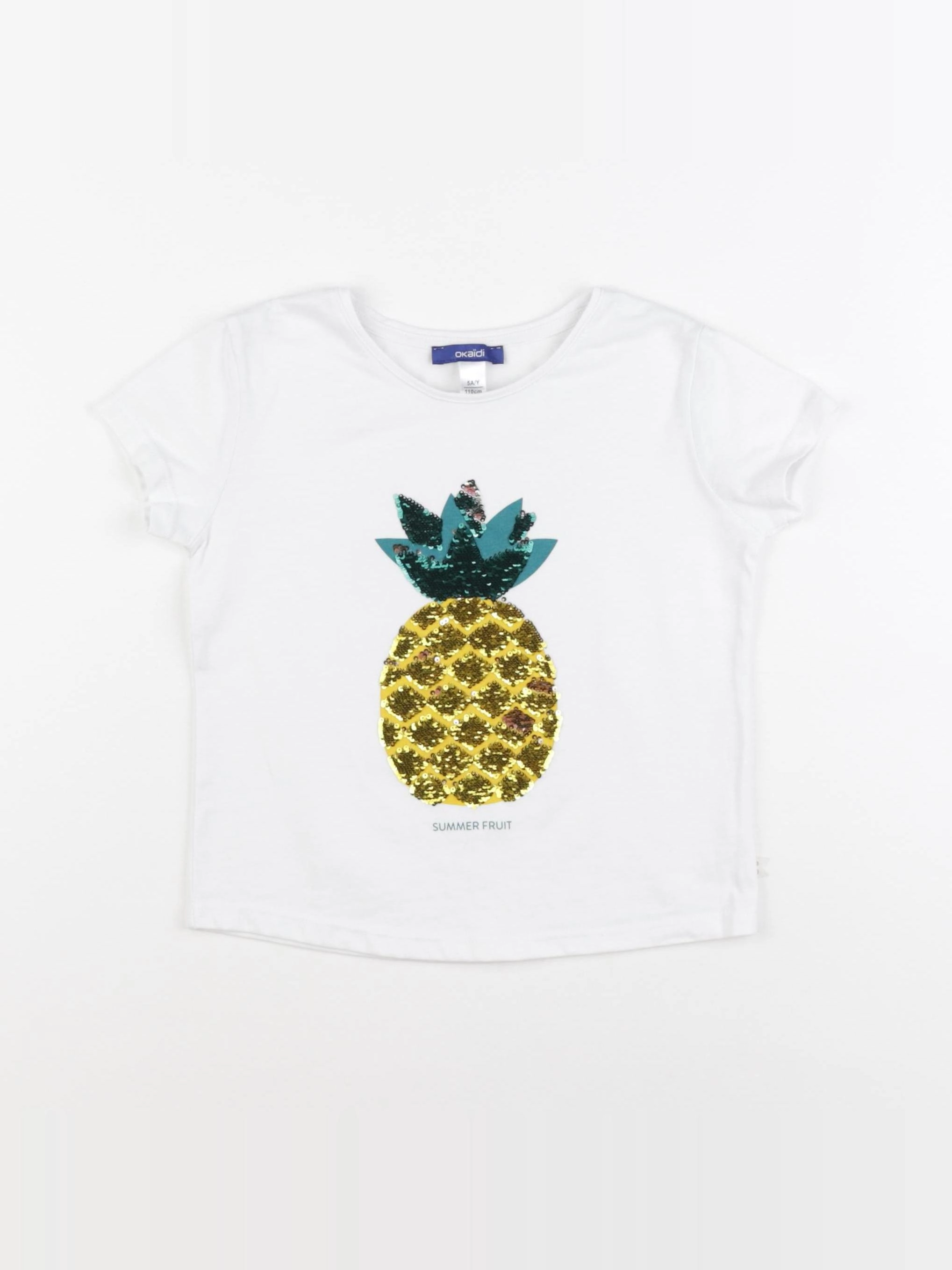 Okaidi - tee-shirt blanc - 5 ans