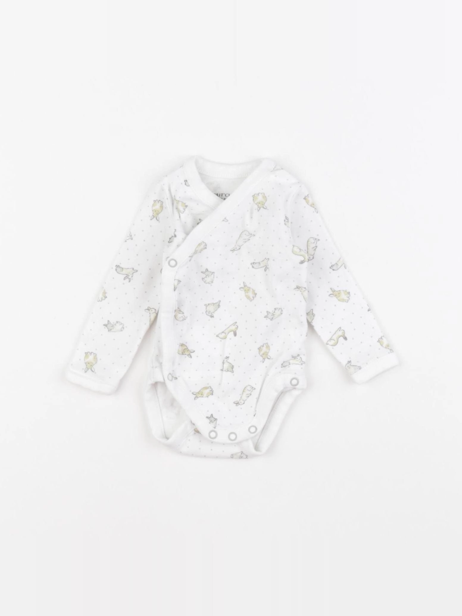 Boutchou - body blanc, jaune - 0 mois