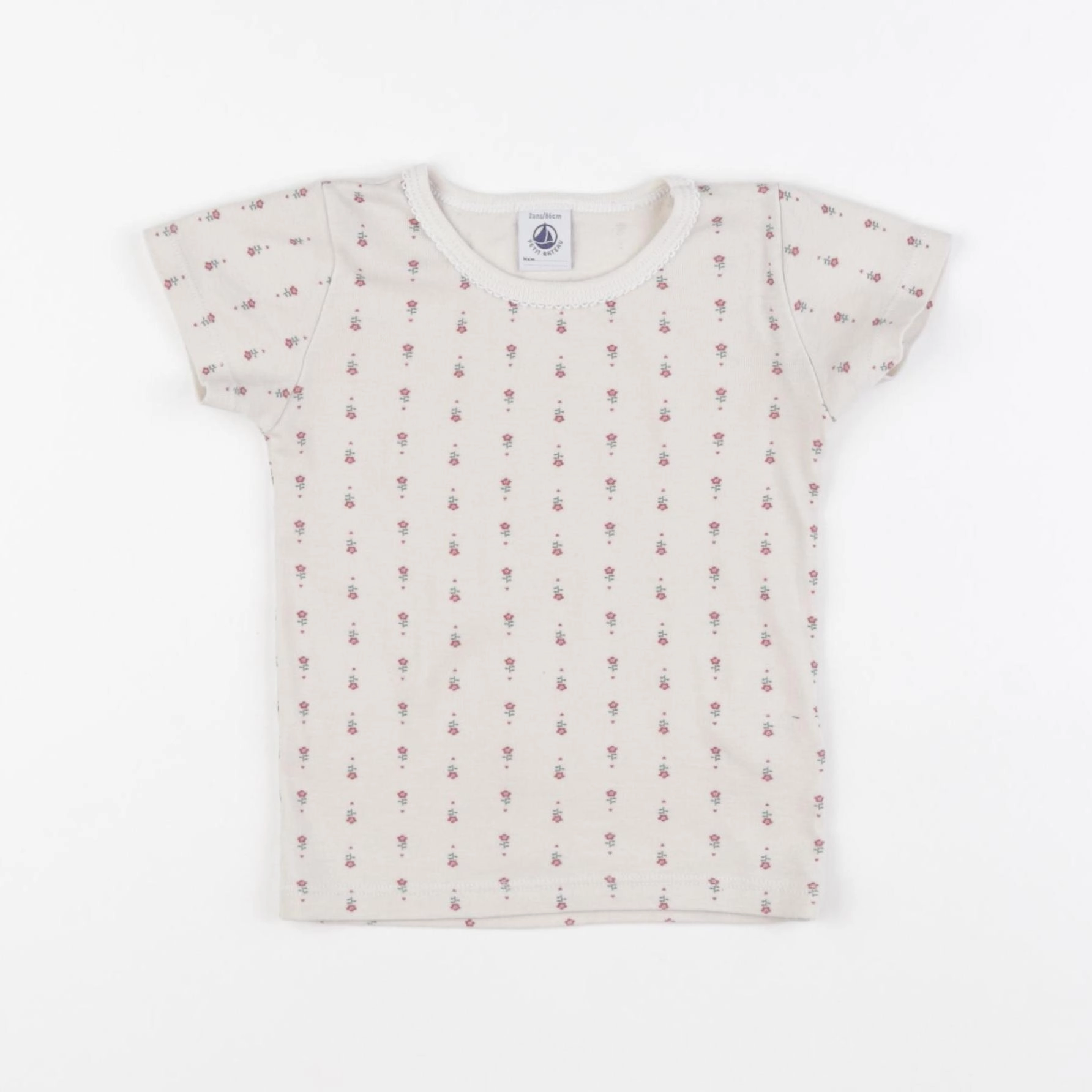 Petit Bateau - maillot de corps beige, rose - 2 ans