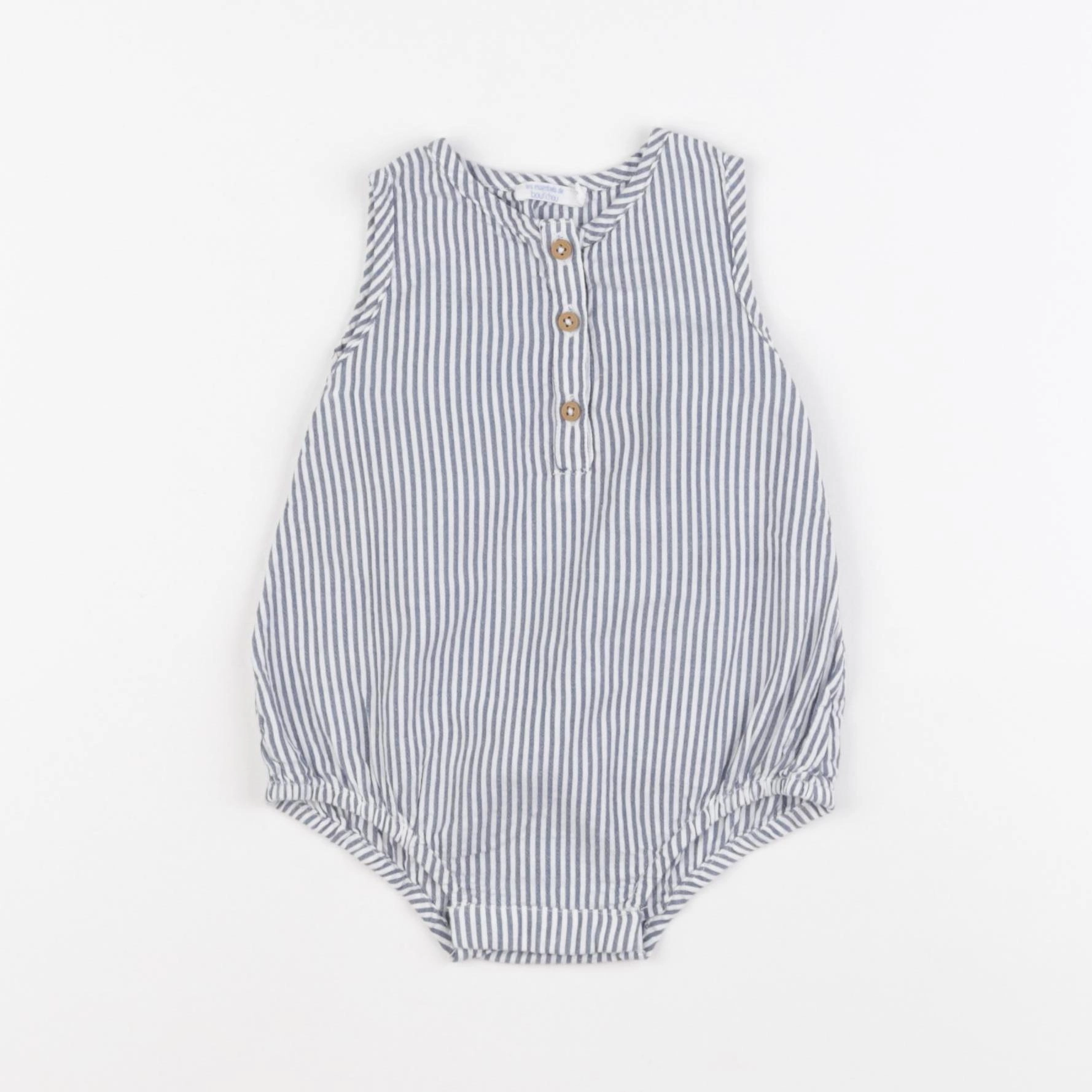 Boutchou - combinaison bleu, blanc - 3 mois
