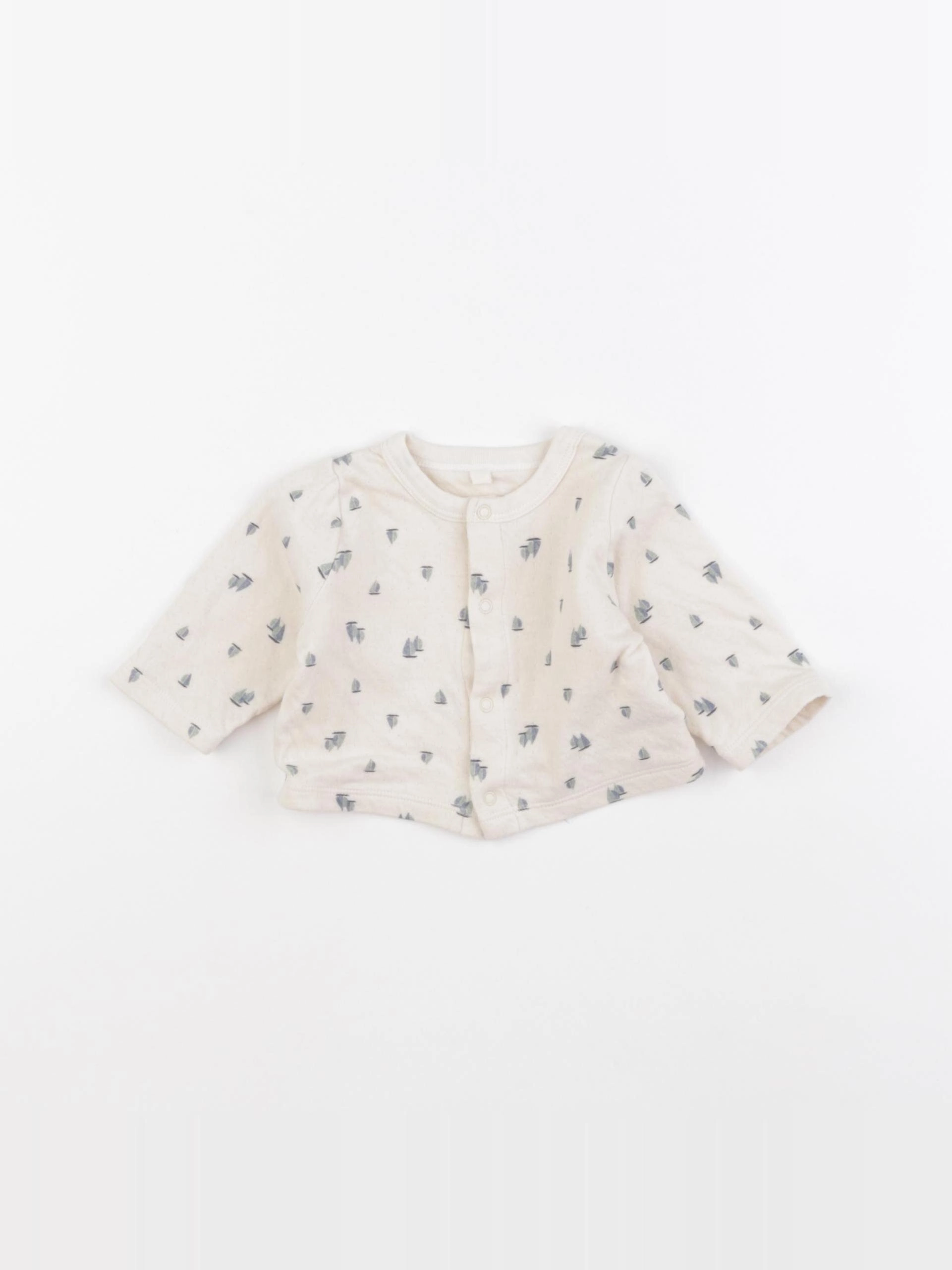 Petit Bateau - tee-shirt beige, bleu - 3 mois