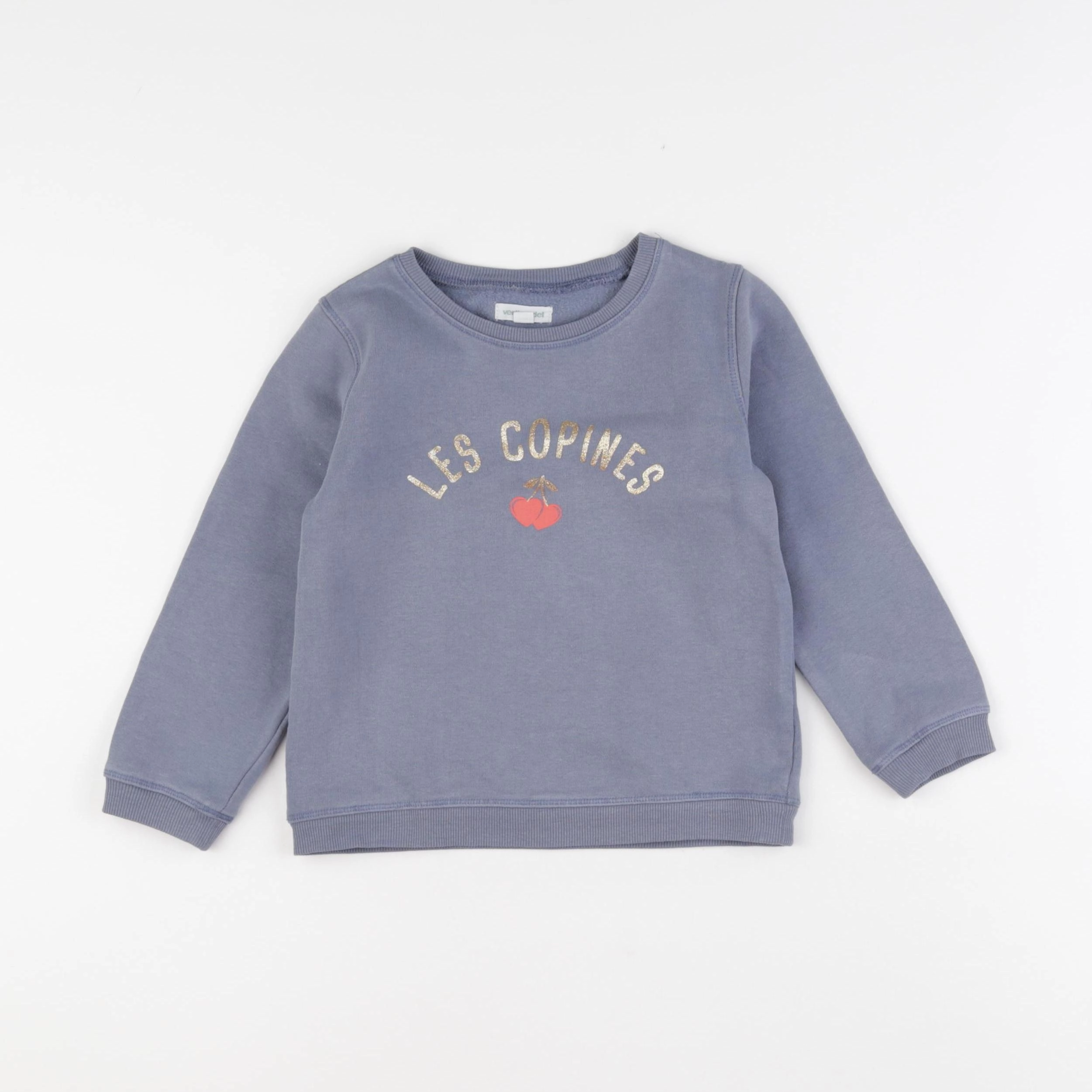 Vertbaudet - sweat bleu - 4 ans