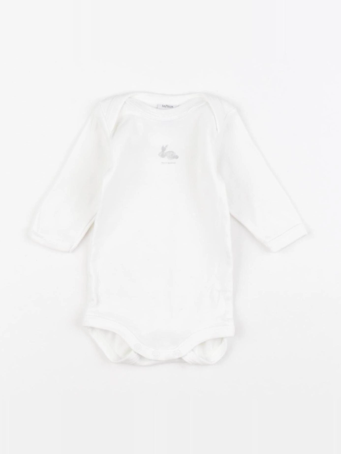 Petit Bateau - body blanc - 1 mois