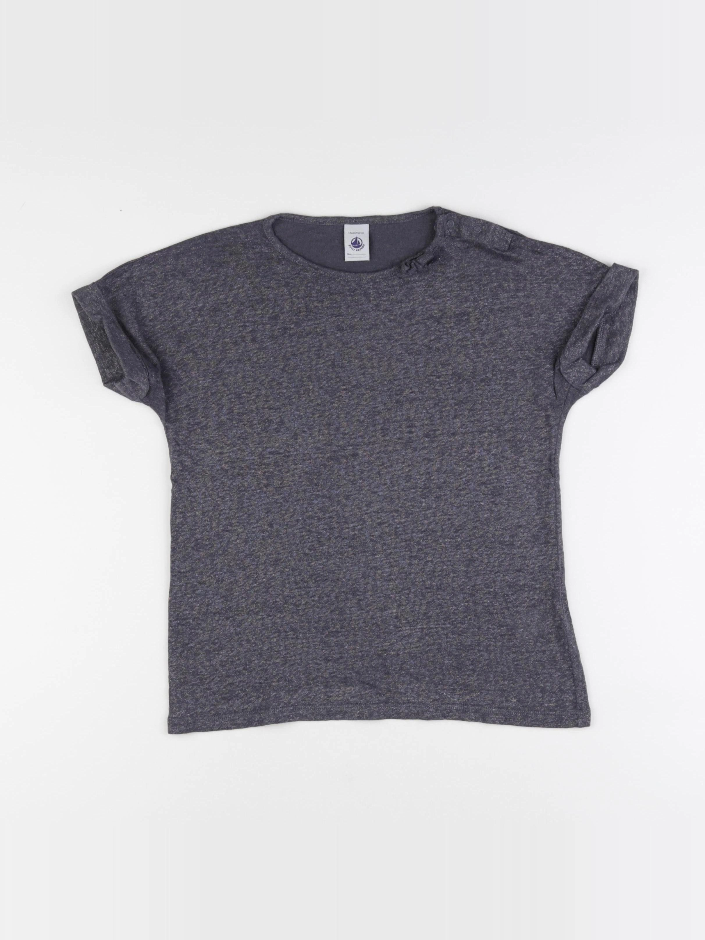 Petit Bateau - tee-shirt gris, argent - 12 ans