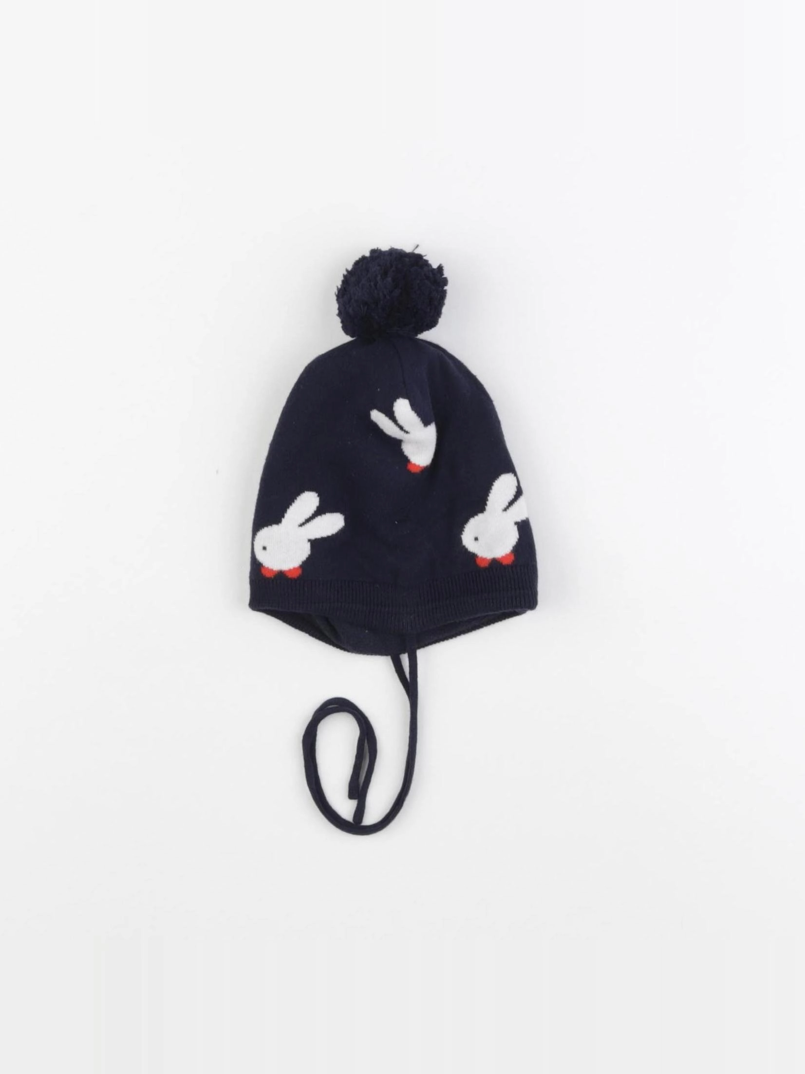Jacadi - bonnet bleu, blanc - 24/36 mois