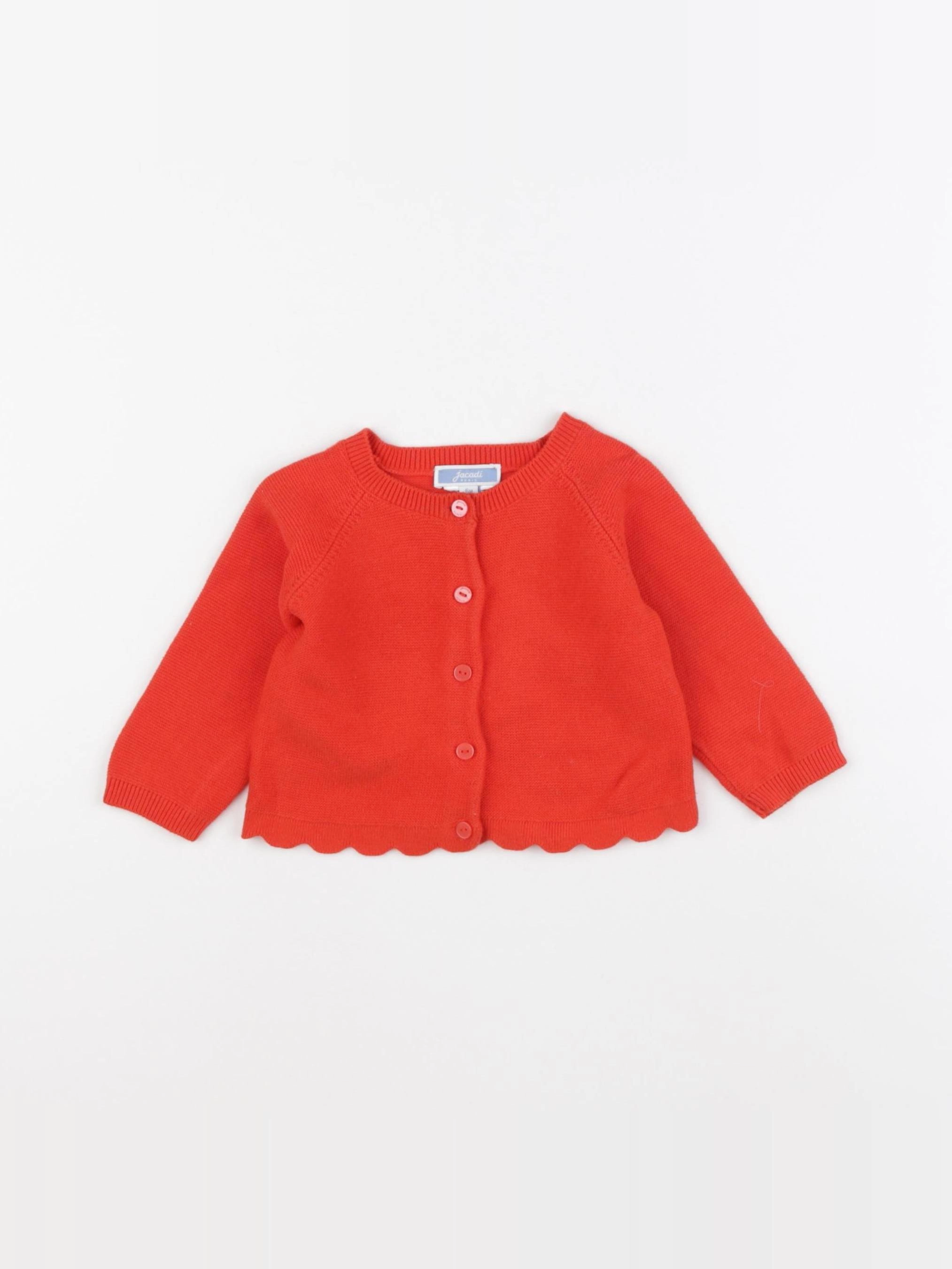 Jacadi - gilet rouge - 6 mois