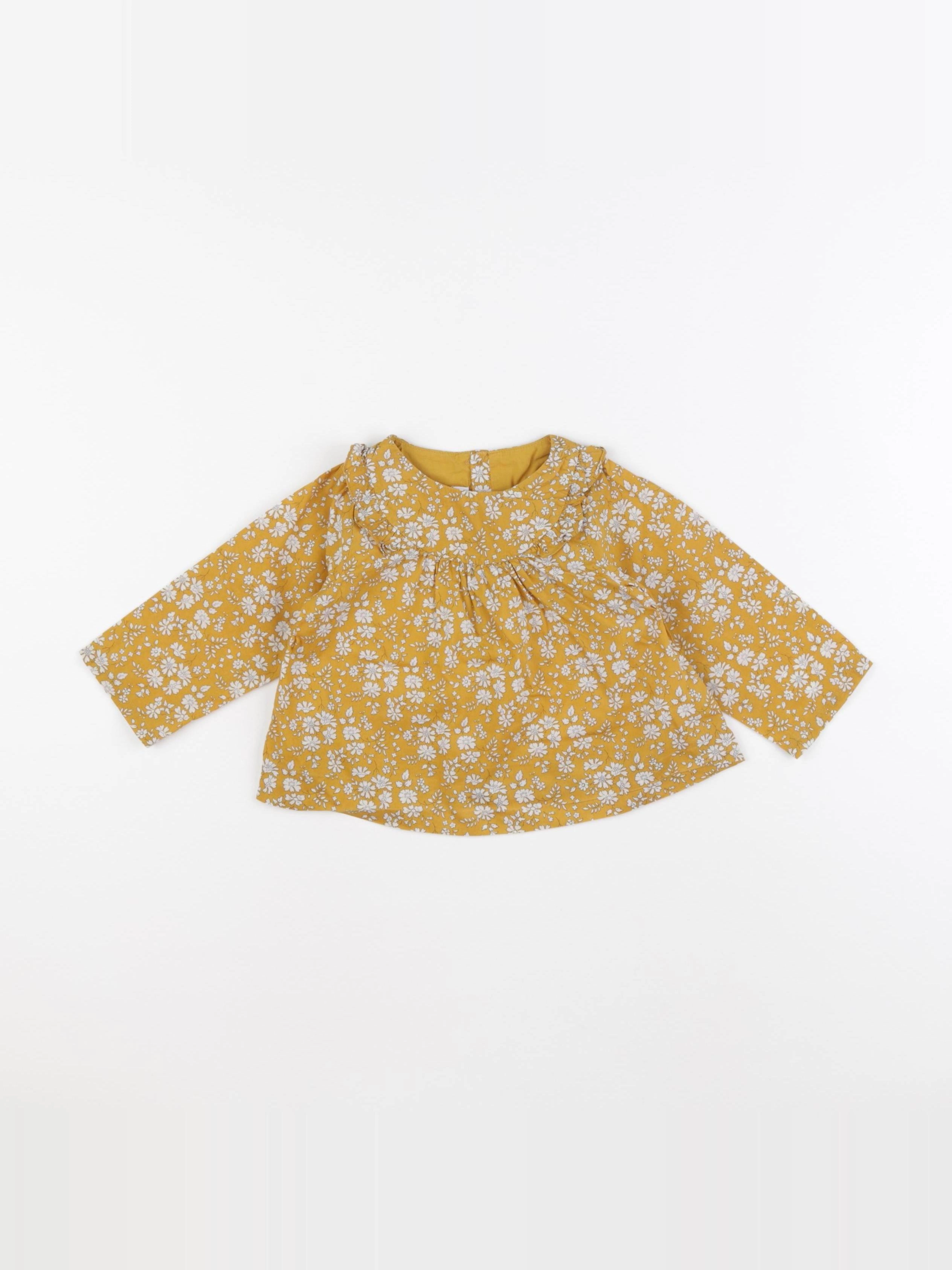 Jacadi - blouse jaune - 12 mois
