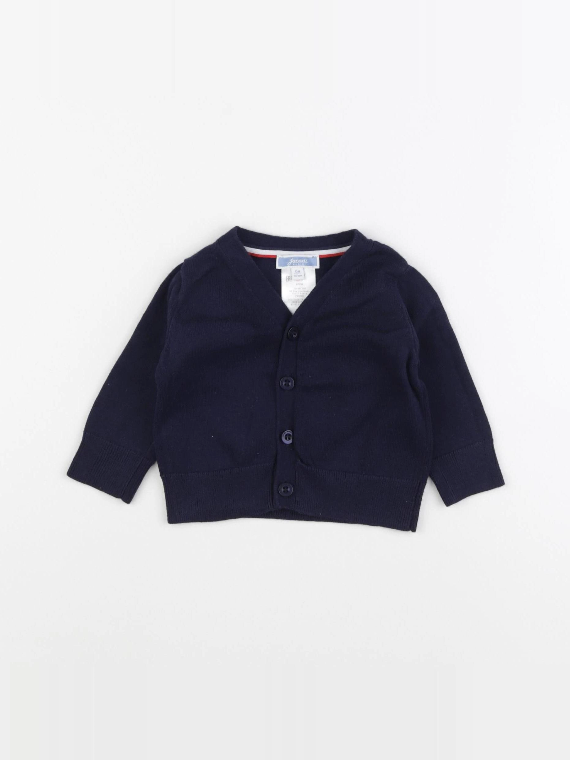 Jacadi - gilet bleu - 6 mois