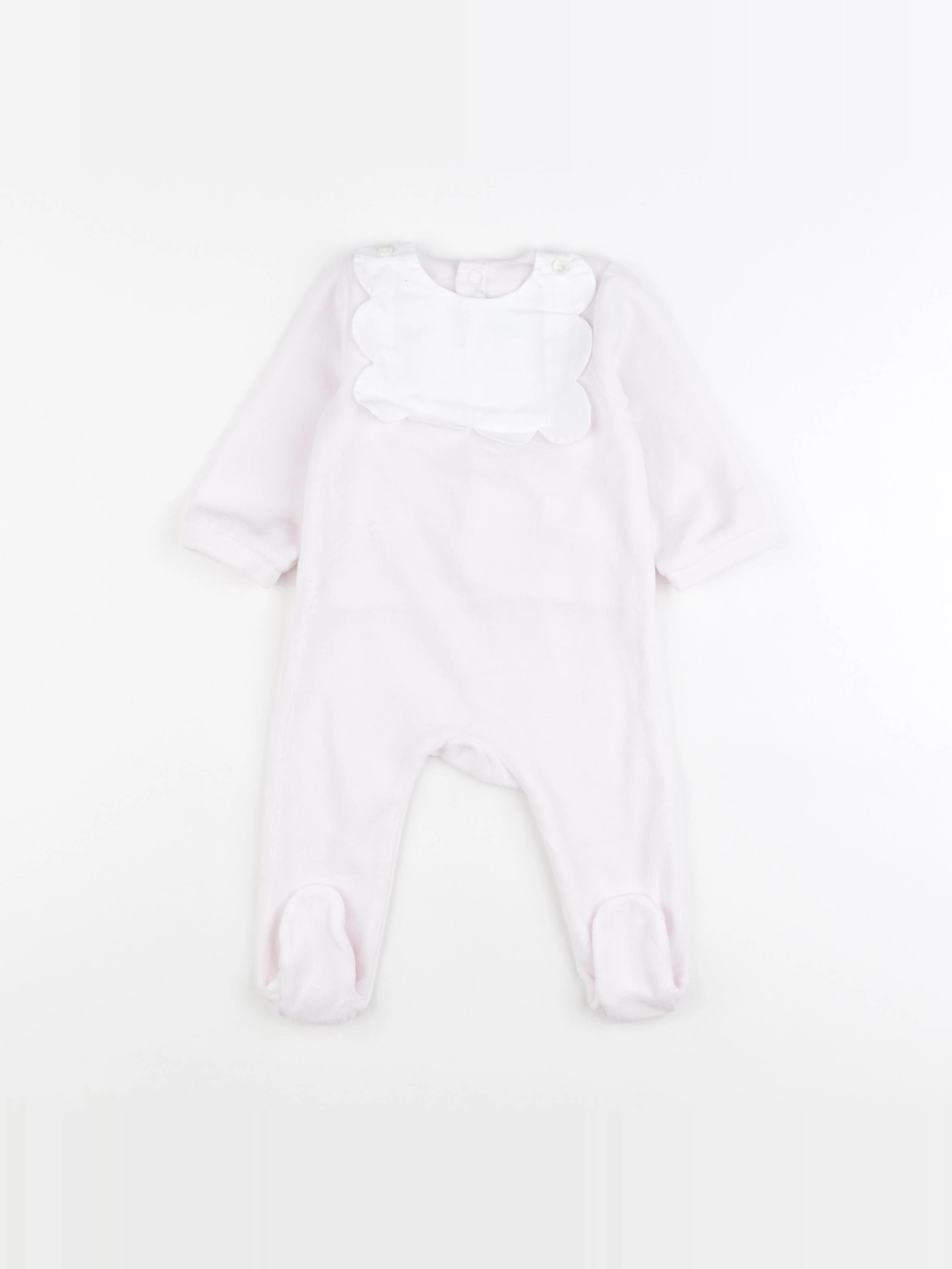 Jacadi - pyjama velours rose - 6 mois