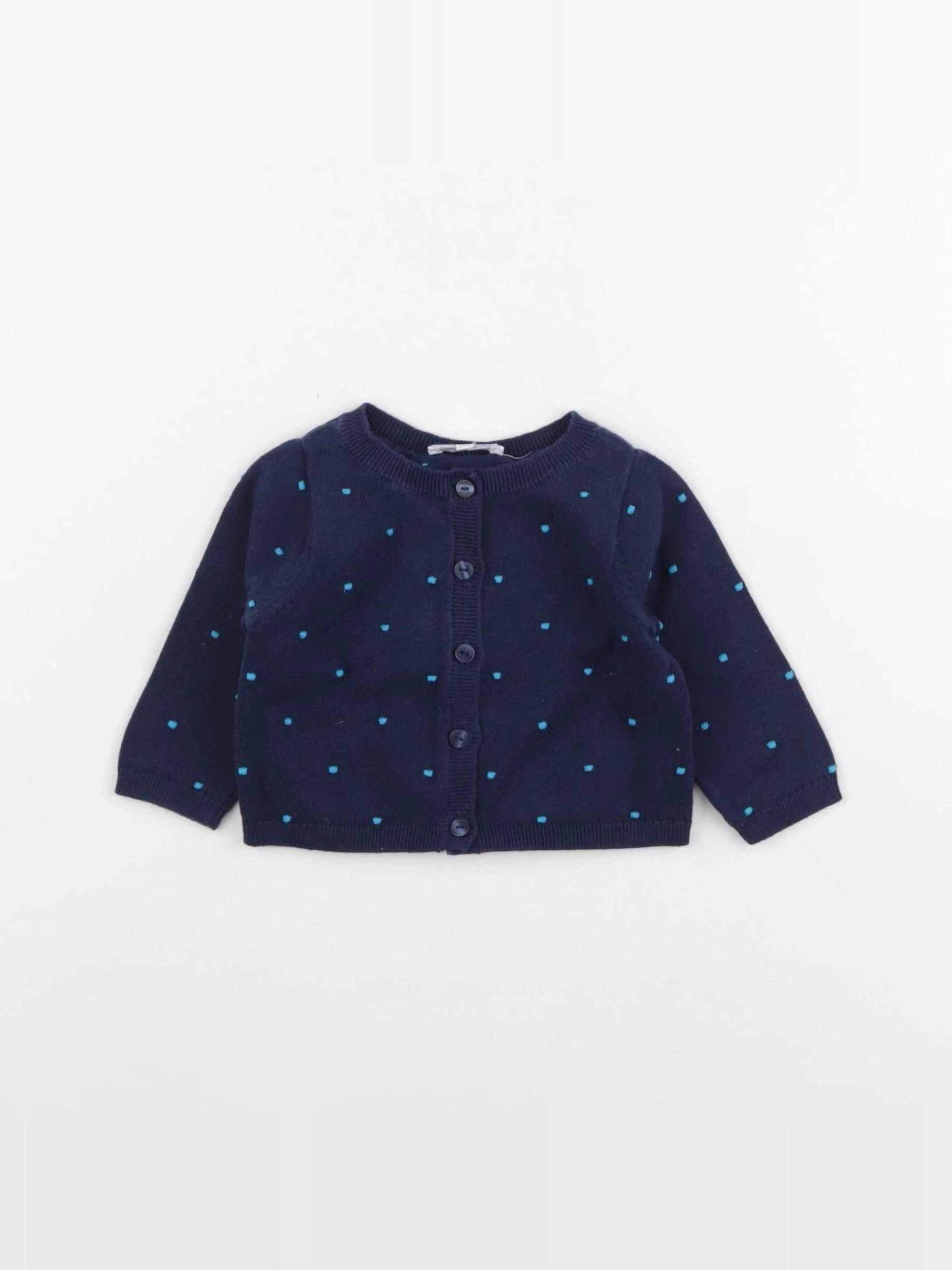 Jacadi - gilet bleu - 6 mois
