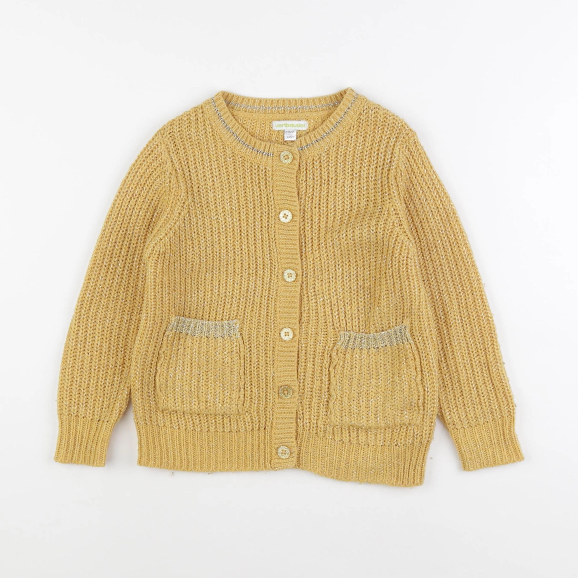 Vertbaudet - gilet jaune - 6 ans