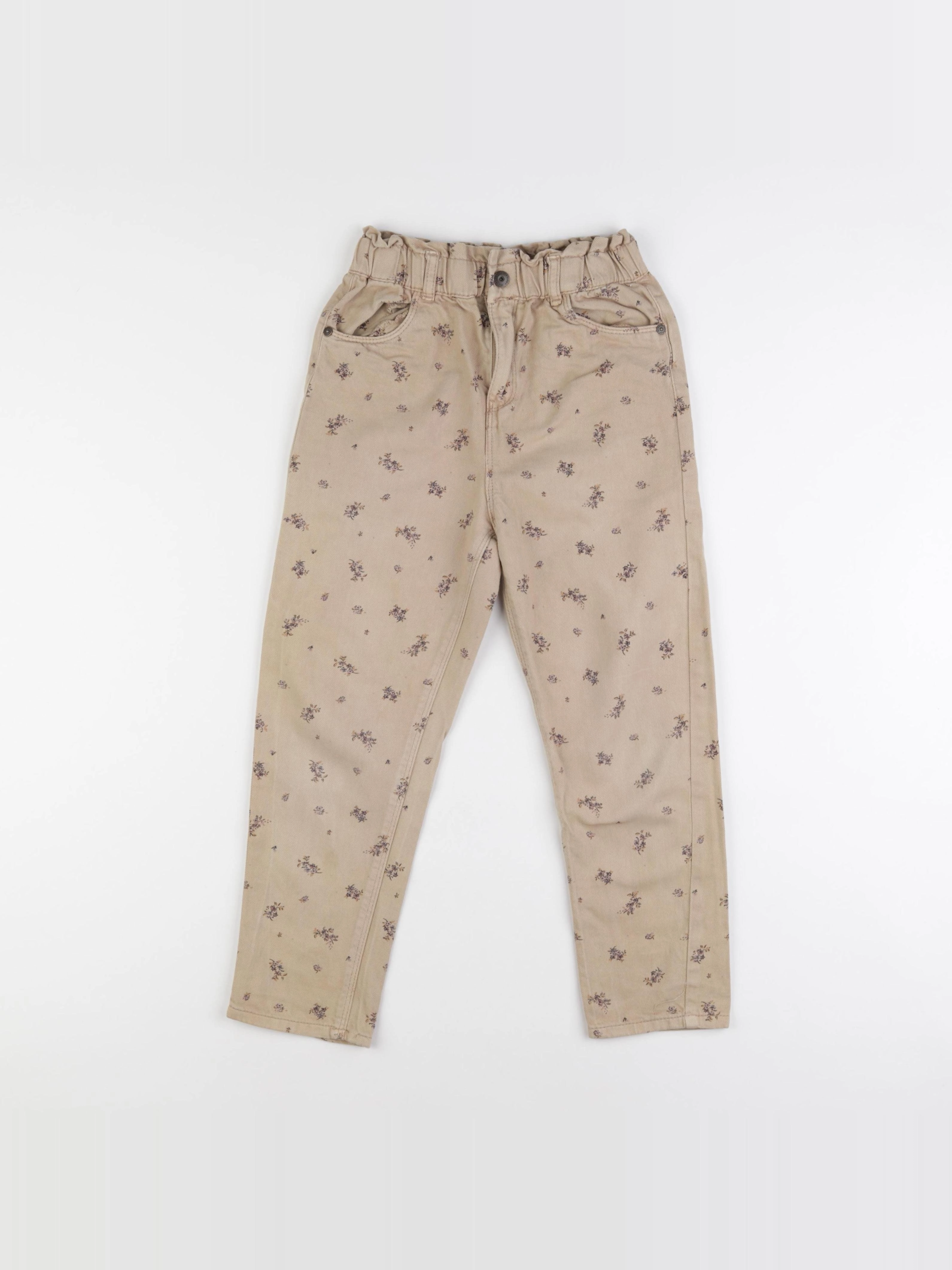 Vertbaudet - jean beige - 8 ans