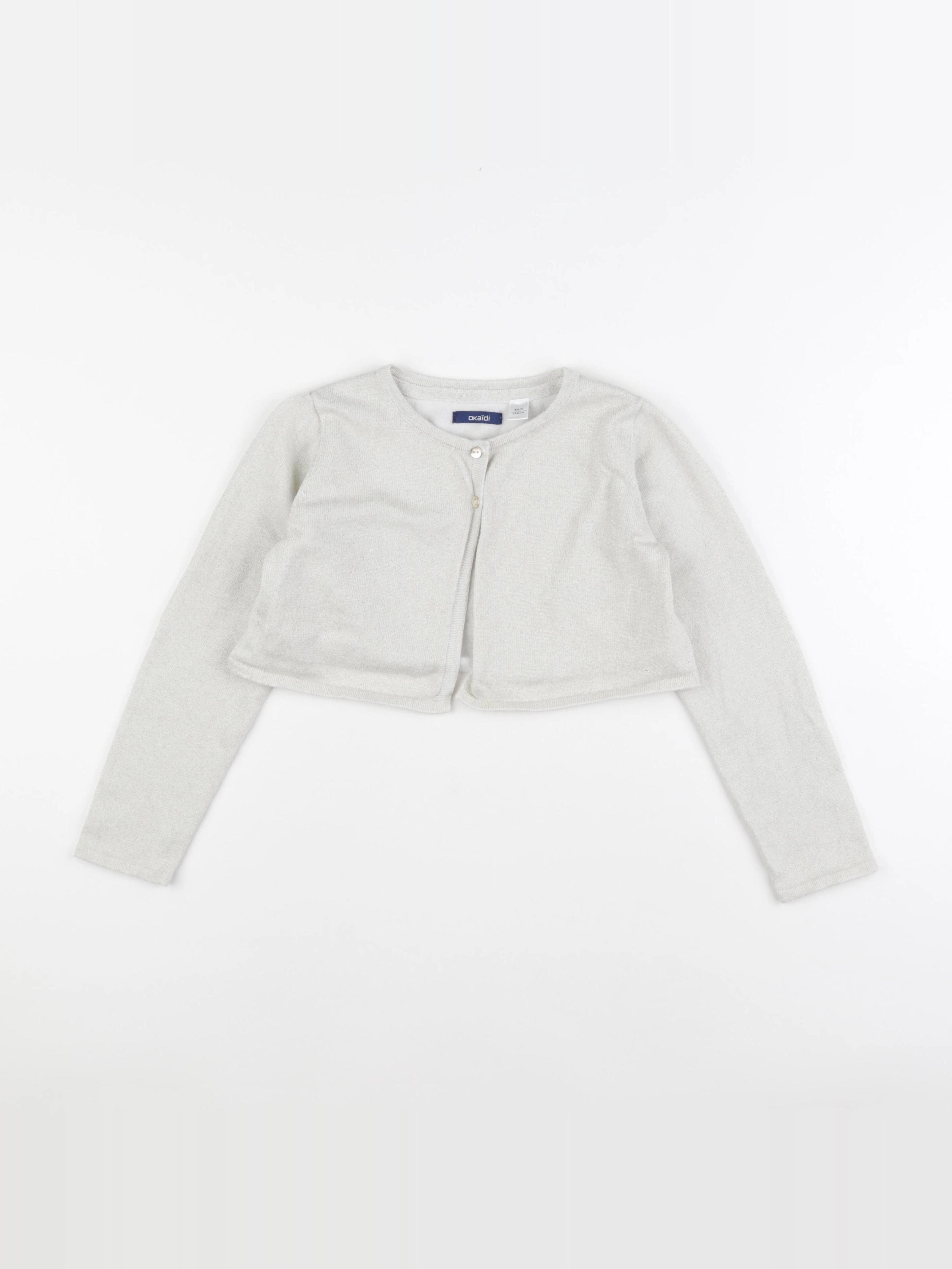 Okaidi - gilet blanc, or - 8 ans