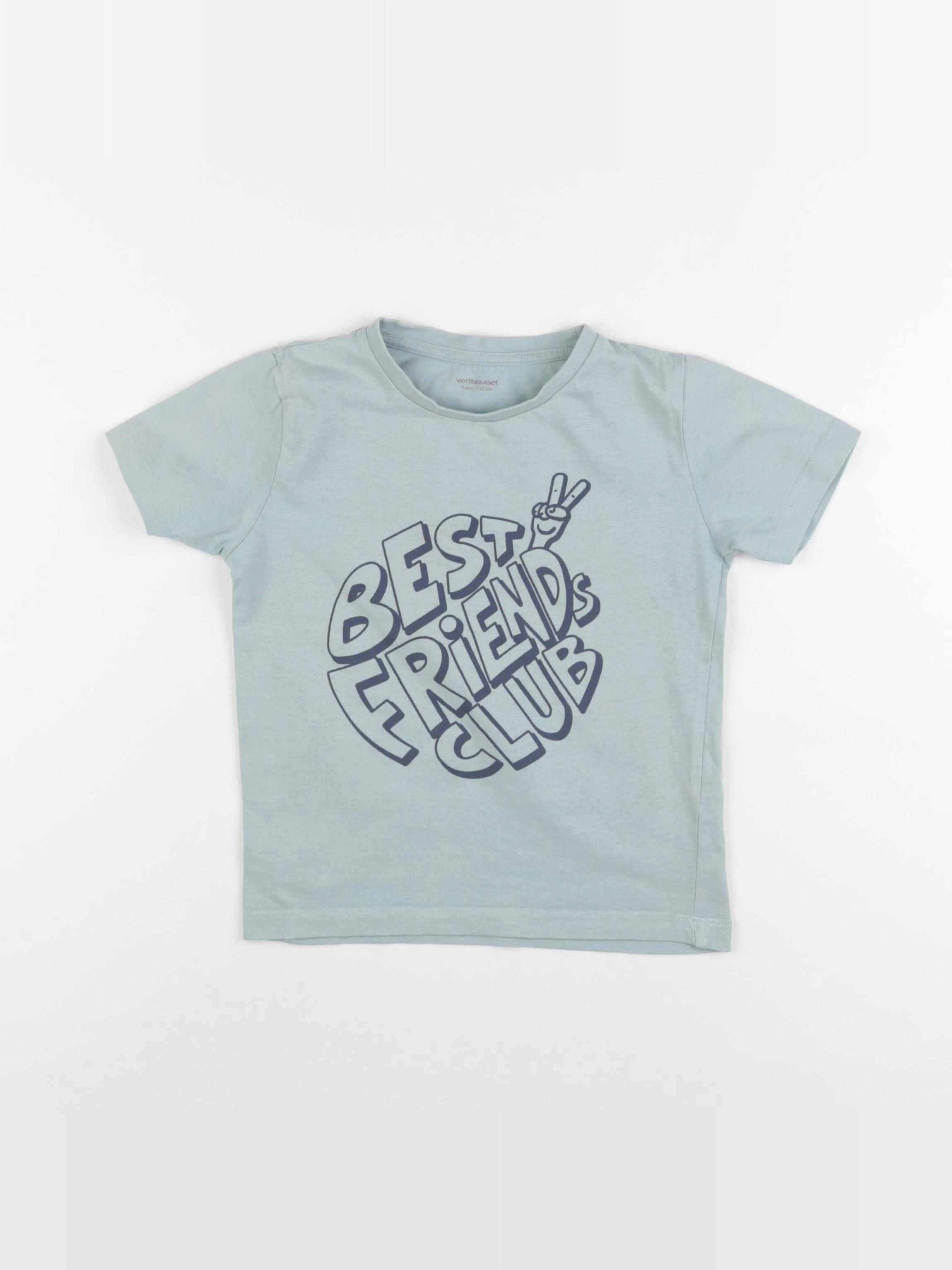 Vertbaudet - tee-shirt bleu - 6 ans