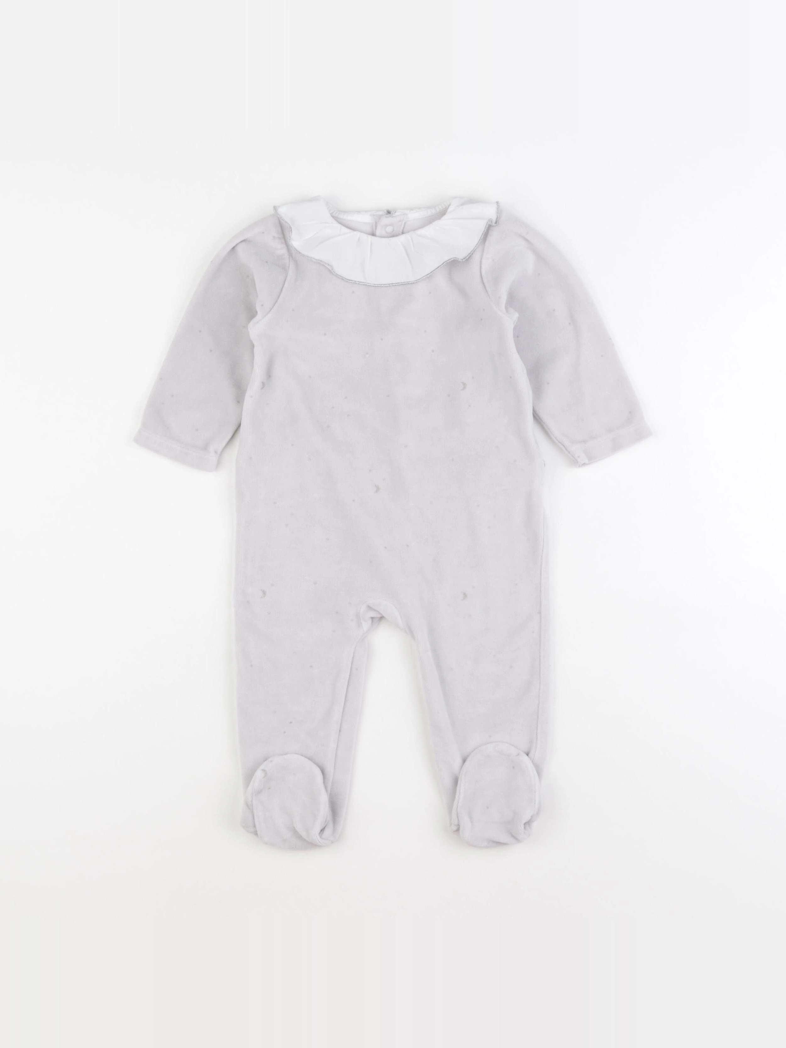Jacadi - pyjama velours gris - 12 mois