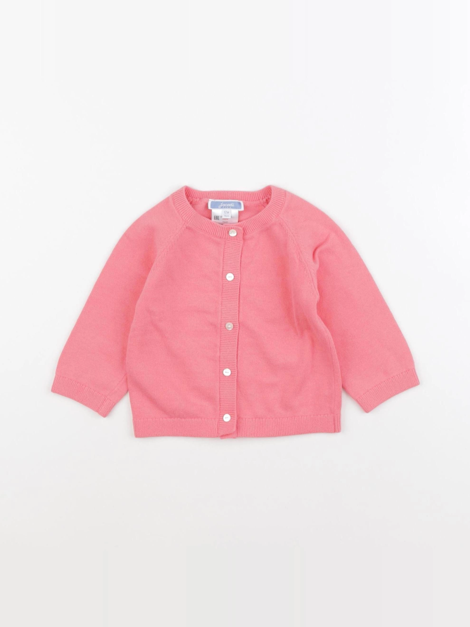 Jacadi - gilet rose - 12 mois