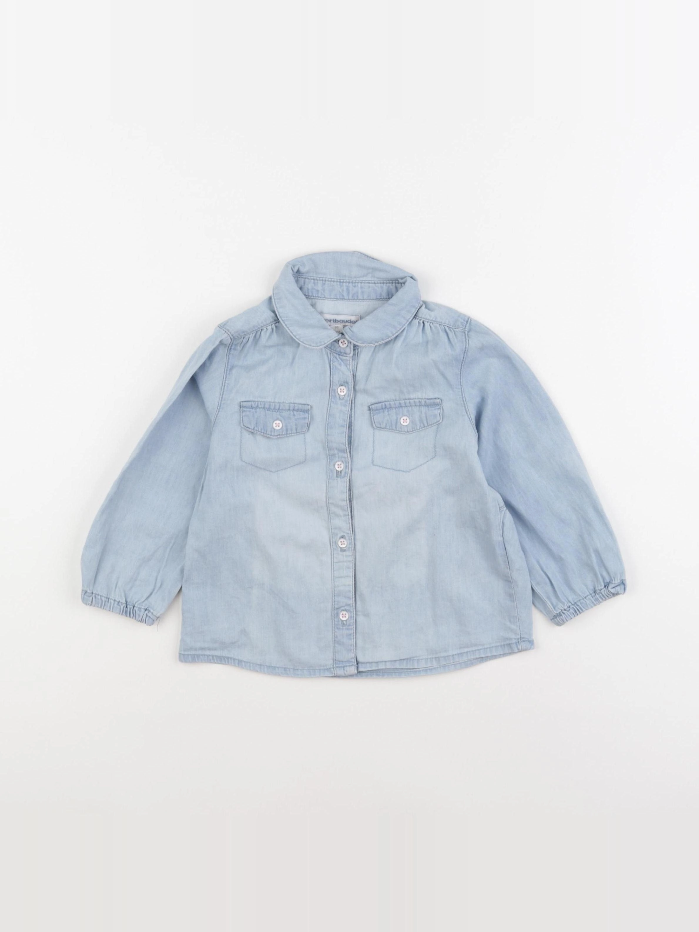 Vertbaudet - chemise bleu - 2 ans
