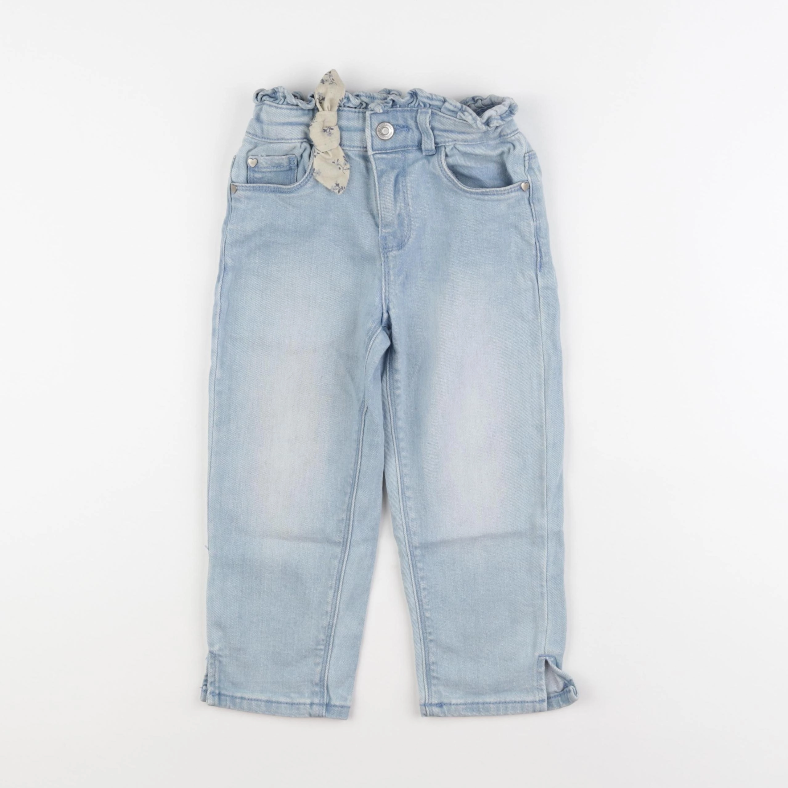 Vertbaudet - pantacourt bleu - 7 ans