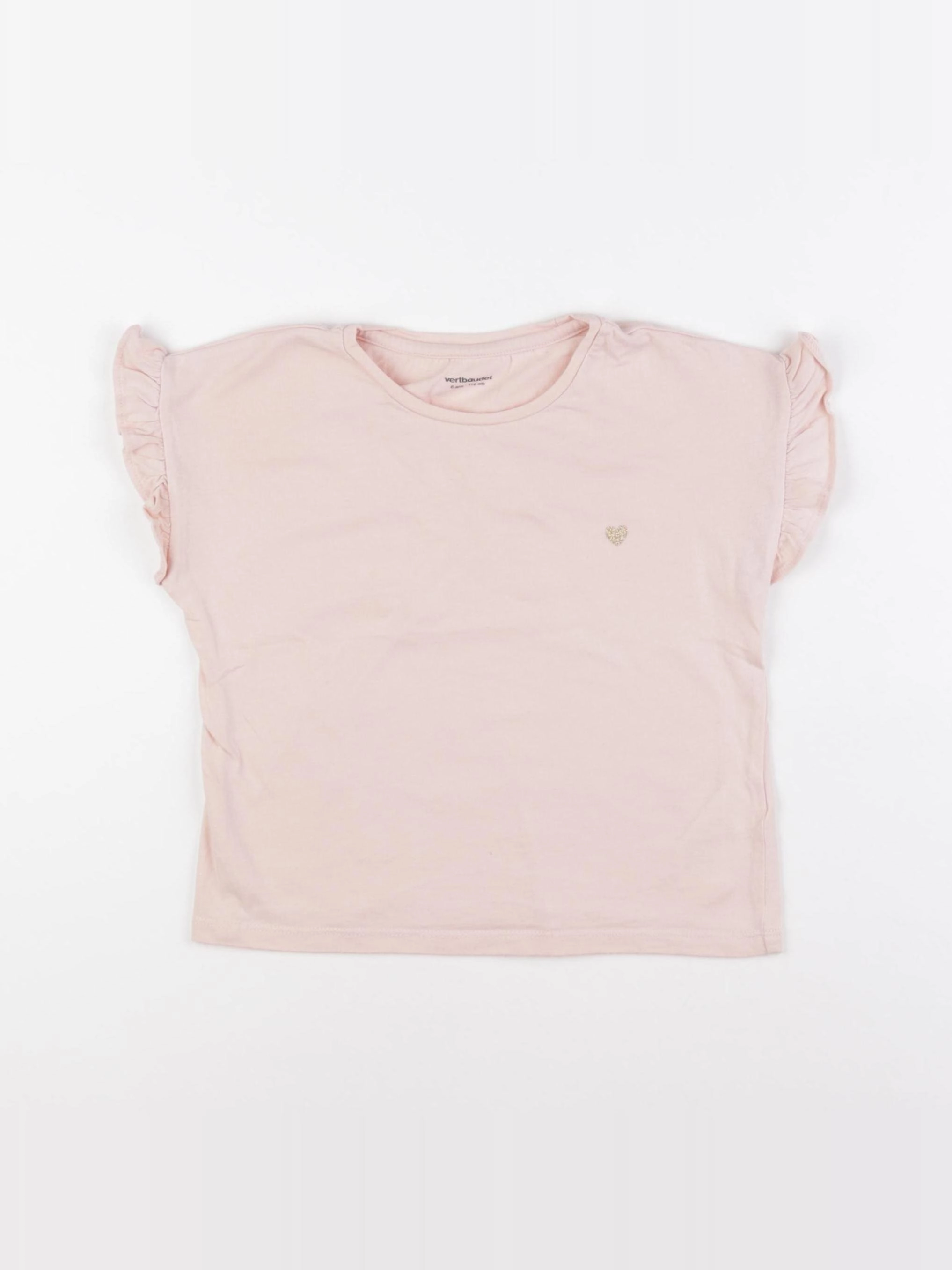 Vertbaudet - tee-shirt rose - 6 ans