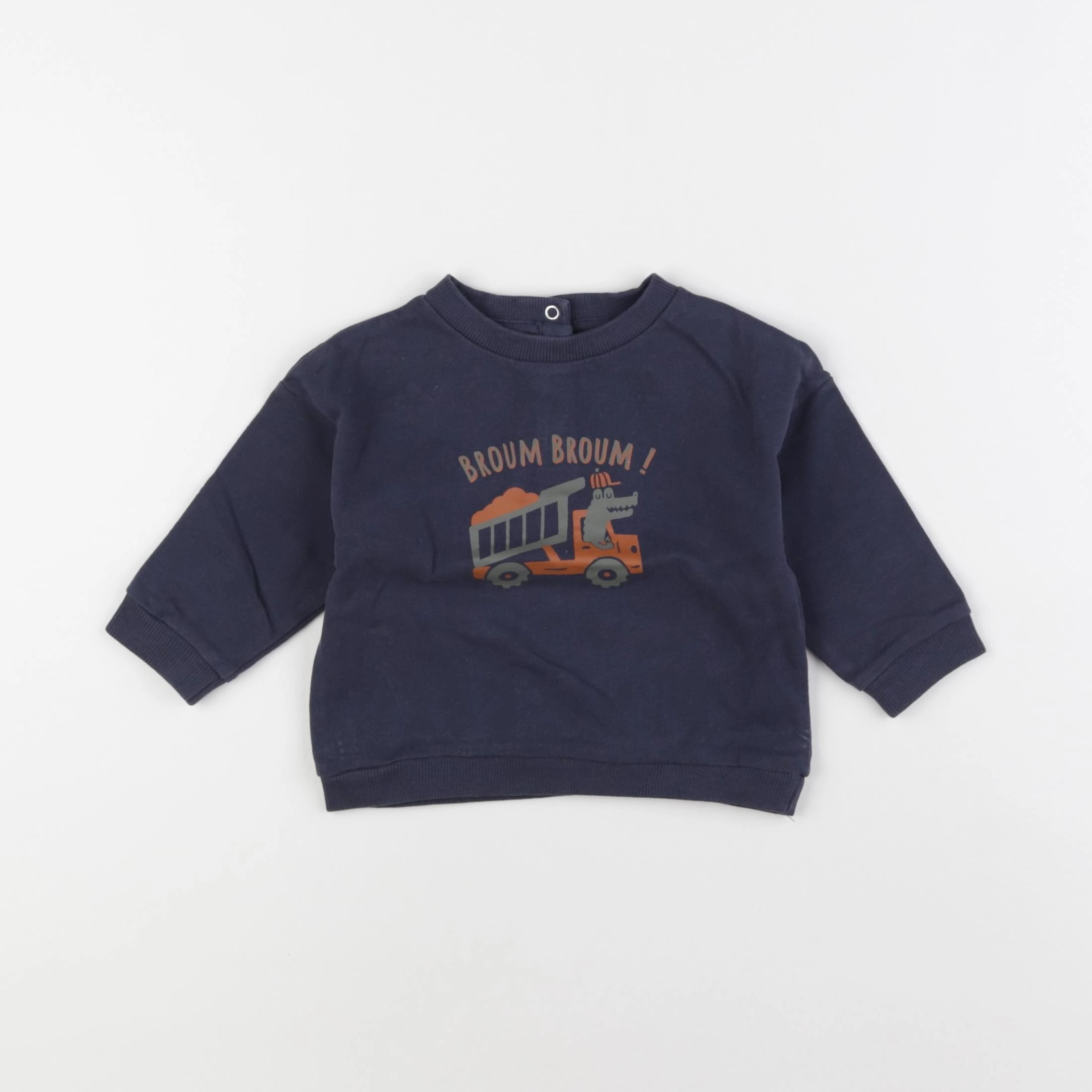 Vertbaudet - sweat bleu - 9 mois