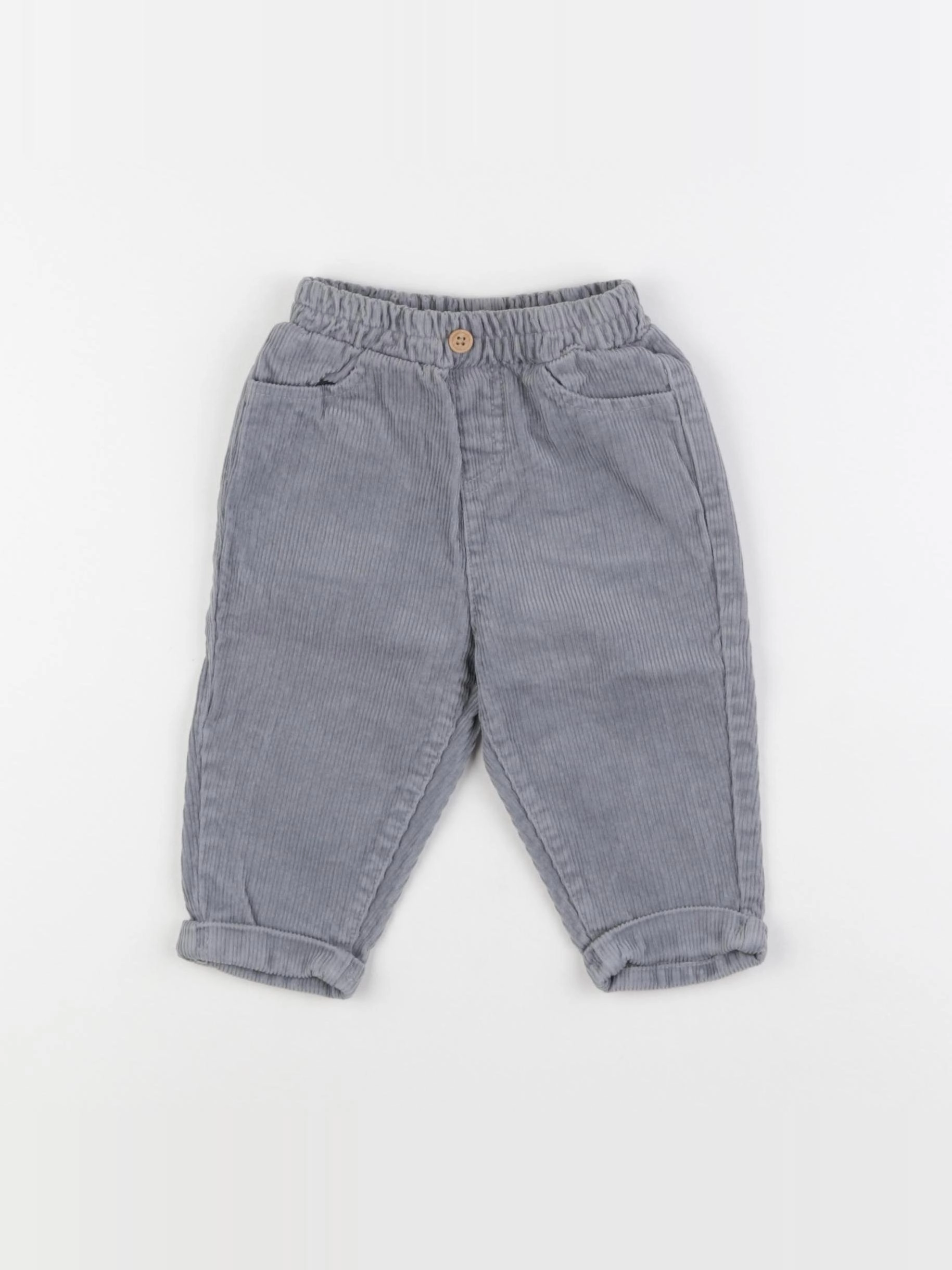 Vertbaudet - pantalon gris - 9 mois
