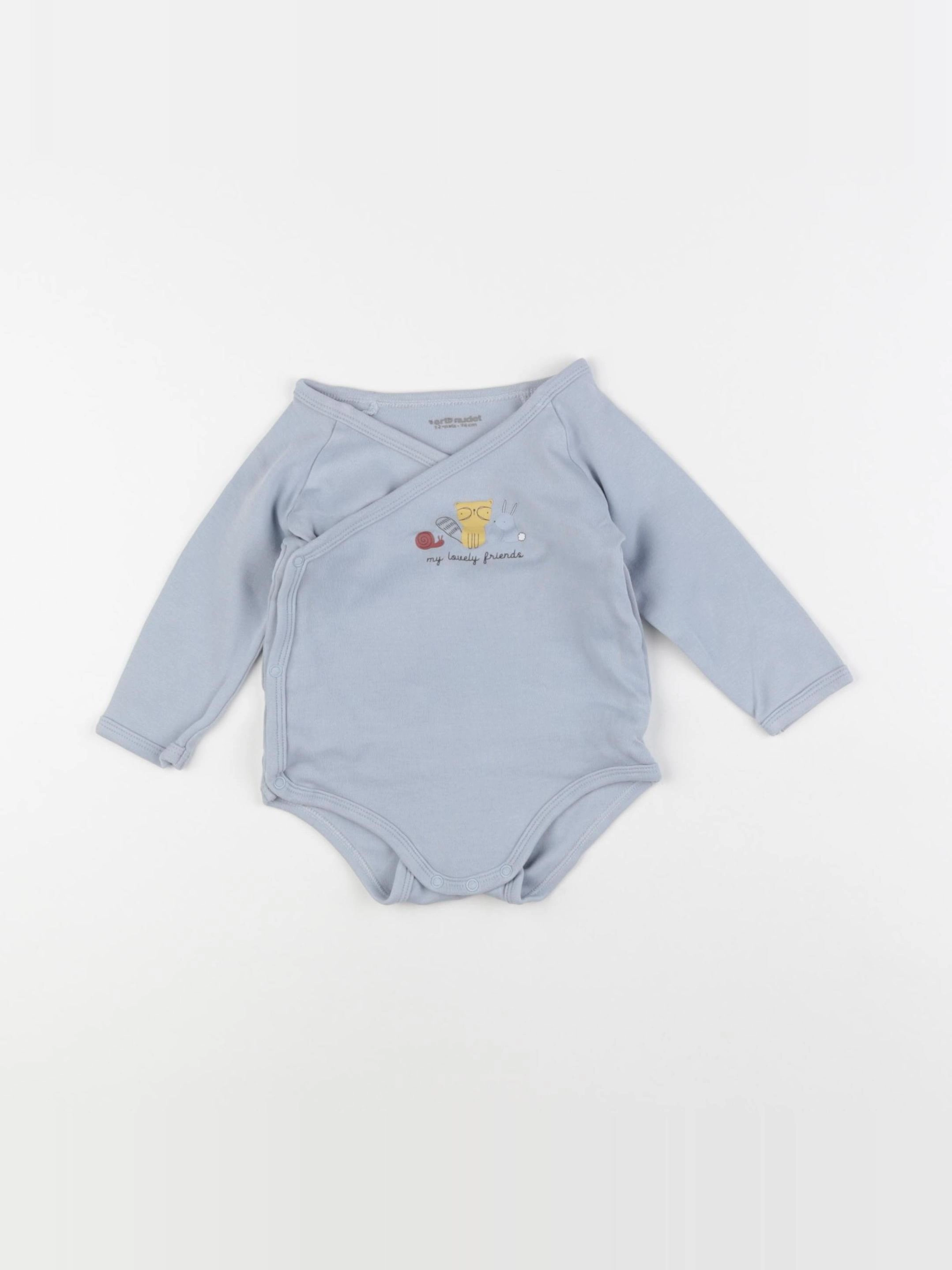 Vertbaudet - body bleu - 12 mois