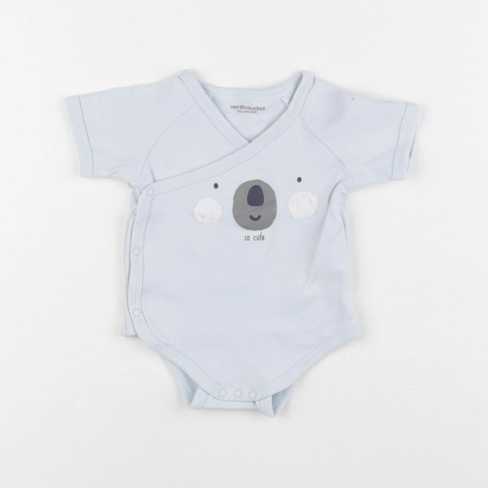 Vertbaudet - body bleu - 3 mois