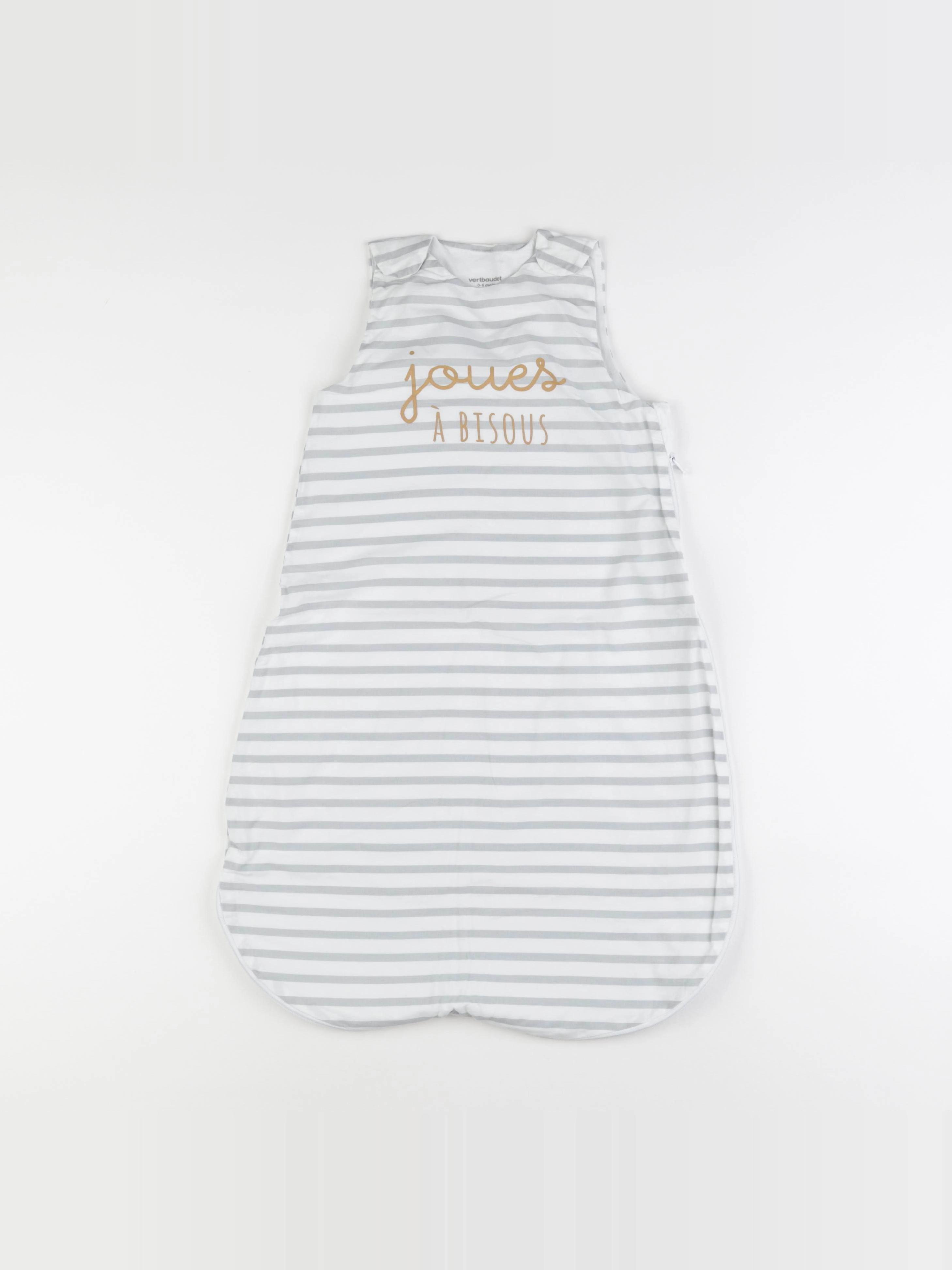 Vertbaudet - gigoteuse TOG 1 blanc, gris - 0/6 mois