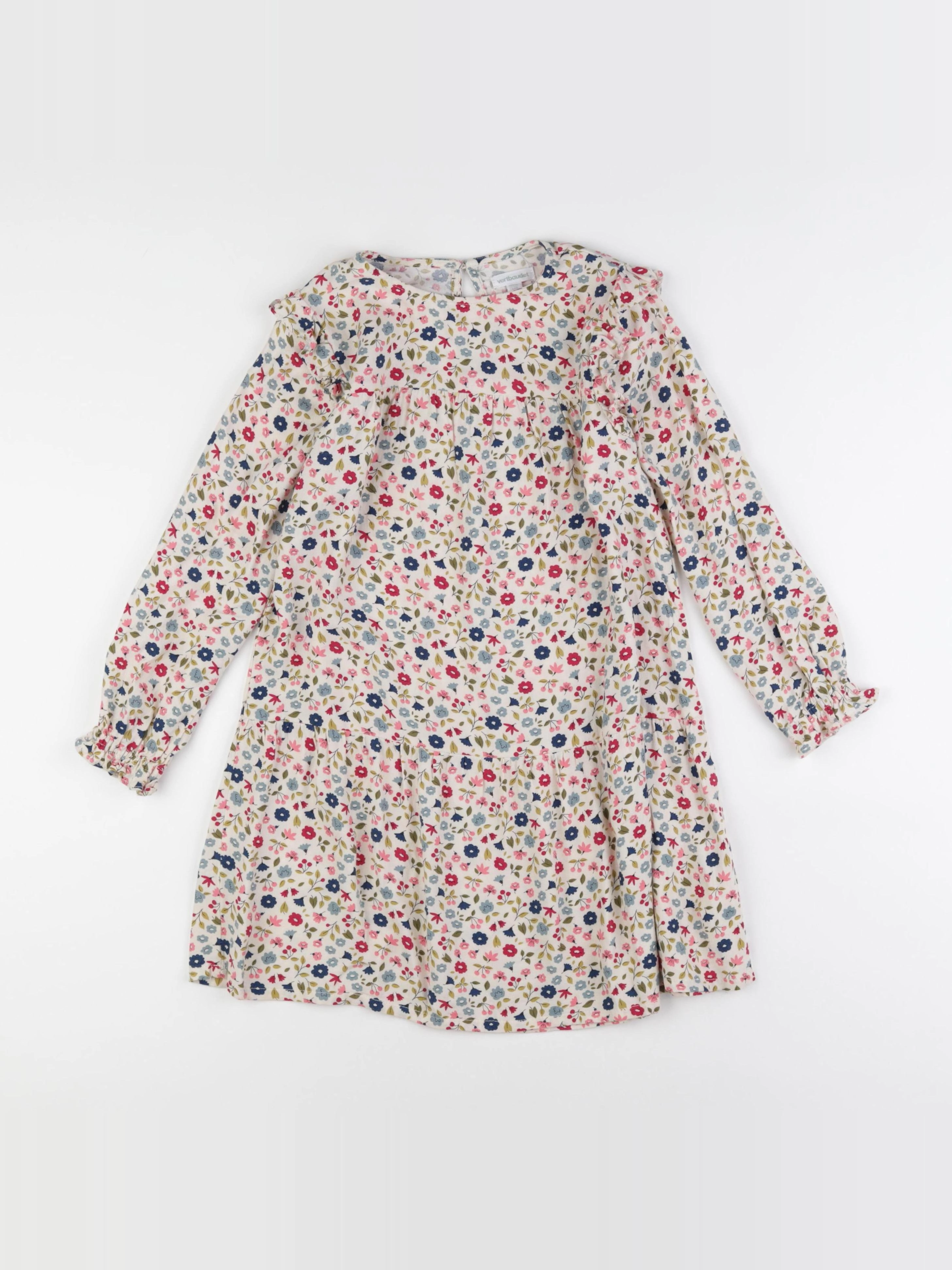 Vertbaudet - robe multicolore - 7 ans