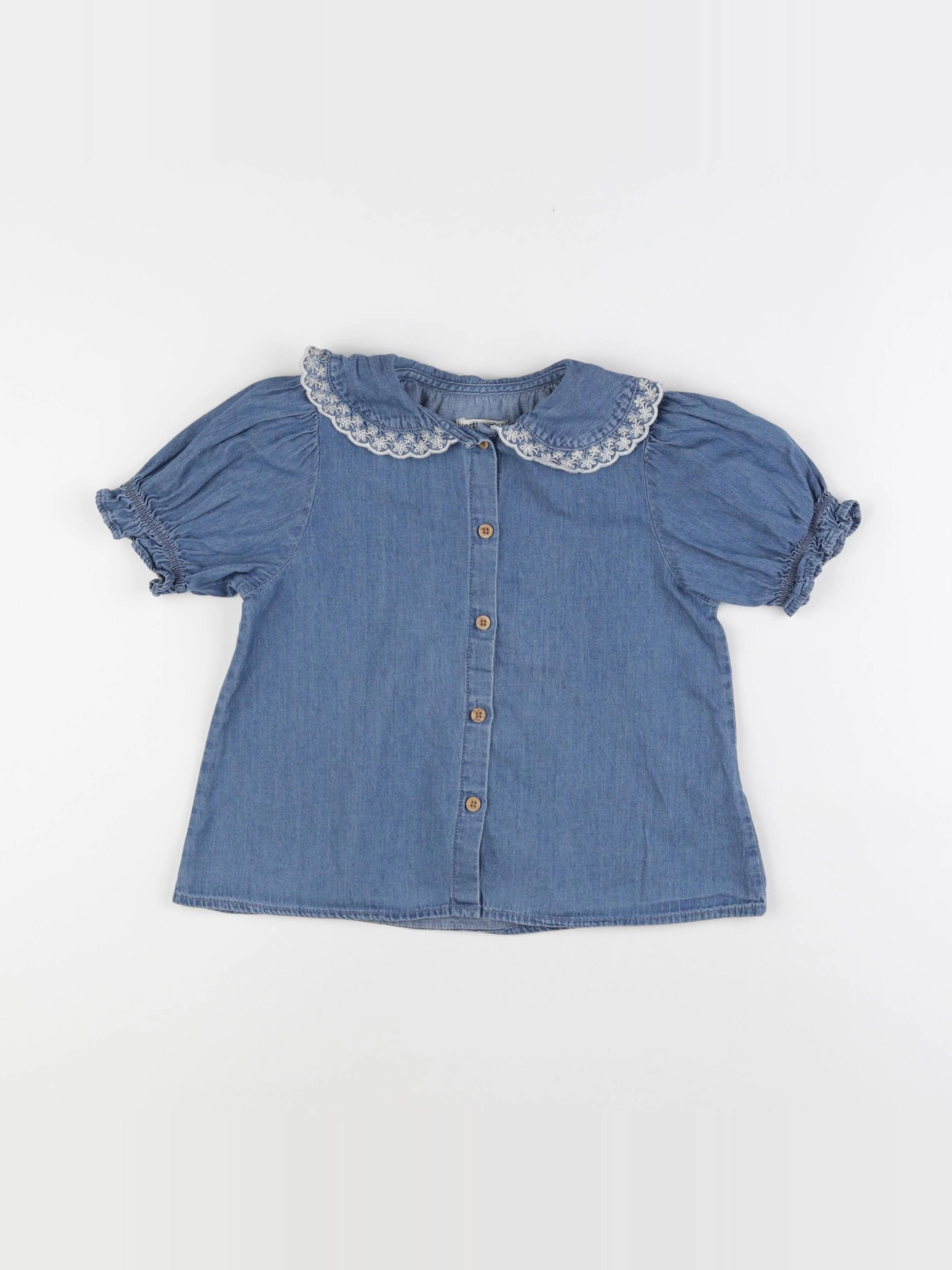 Vertbaudet - blouse bleu - 6 mois