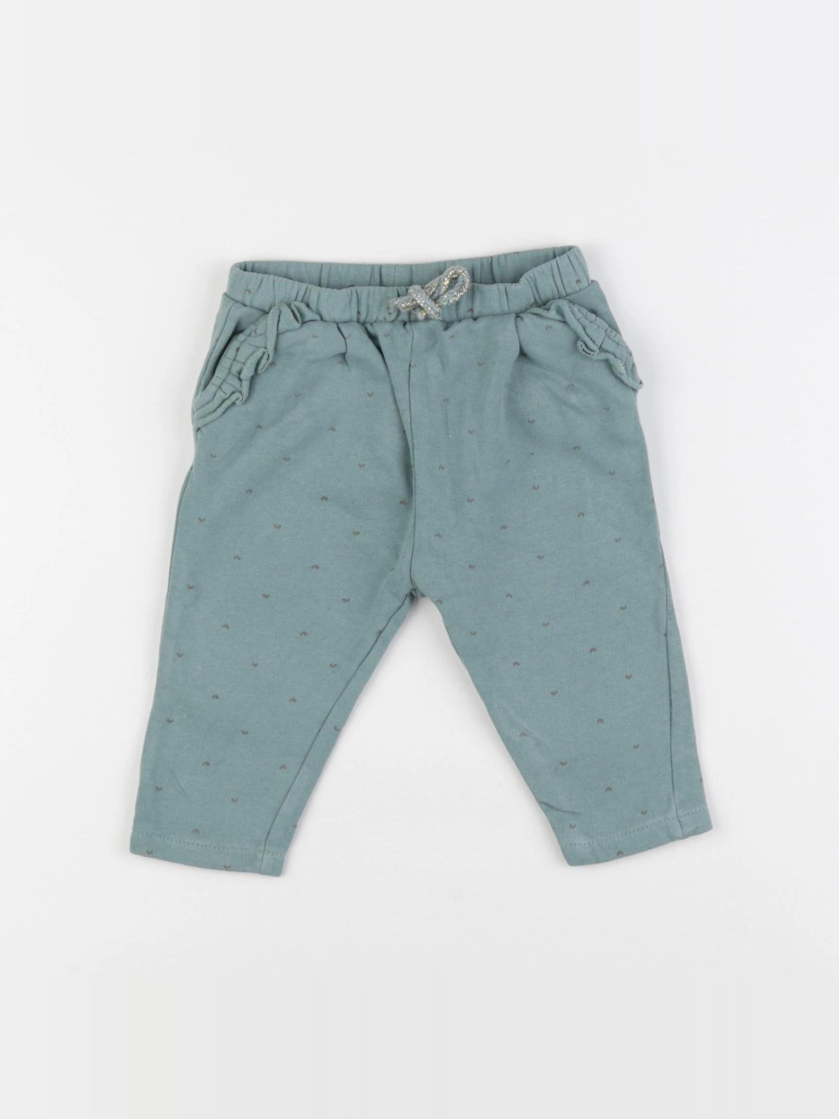 Vertbaudet - pantalon vert - 12 mois