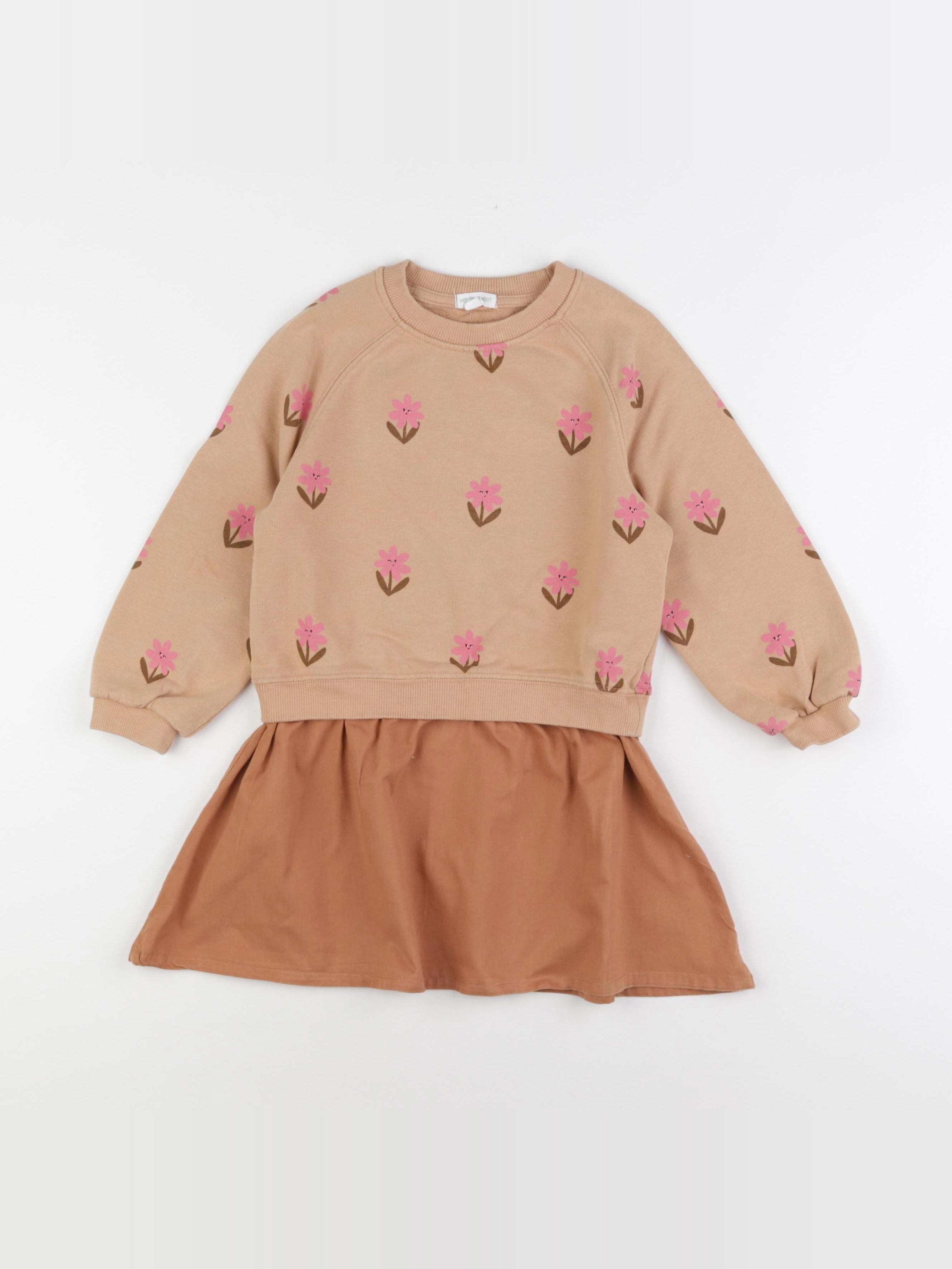Vertbaudet - robe marron - 4 ans