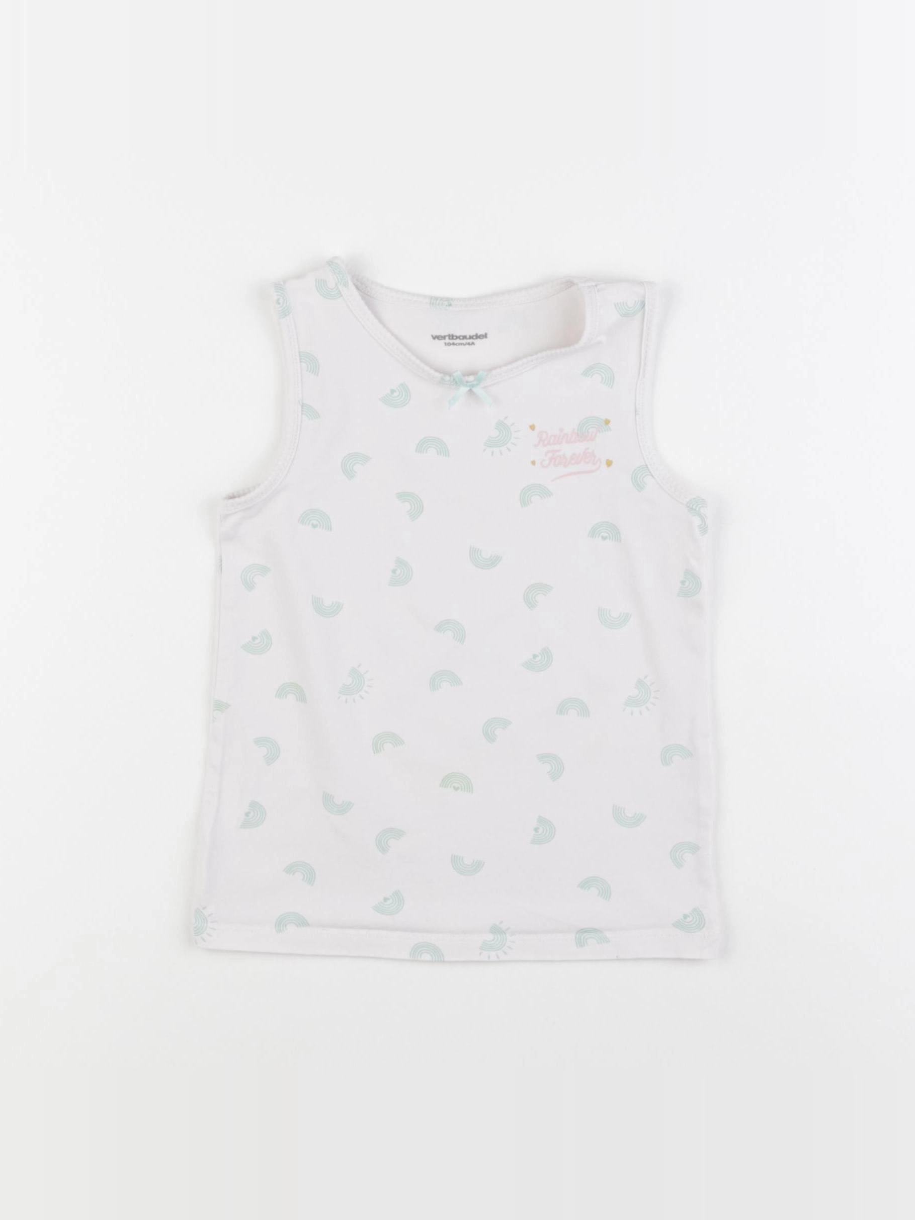 Vertbaudet - maillot de corps blanc - 4 ans