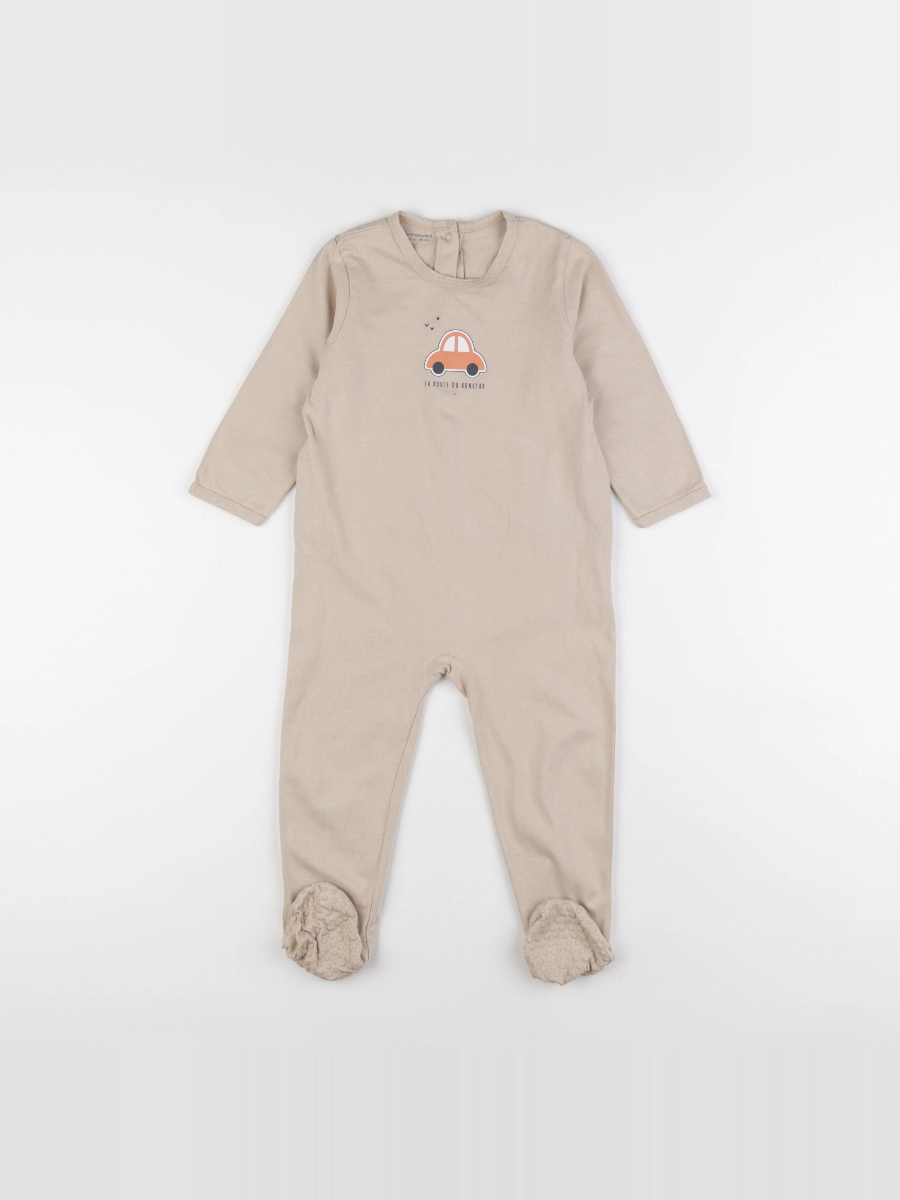 Vertbaudet - pyjama coton marron - 24 mois