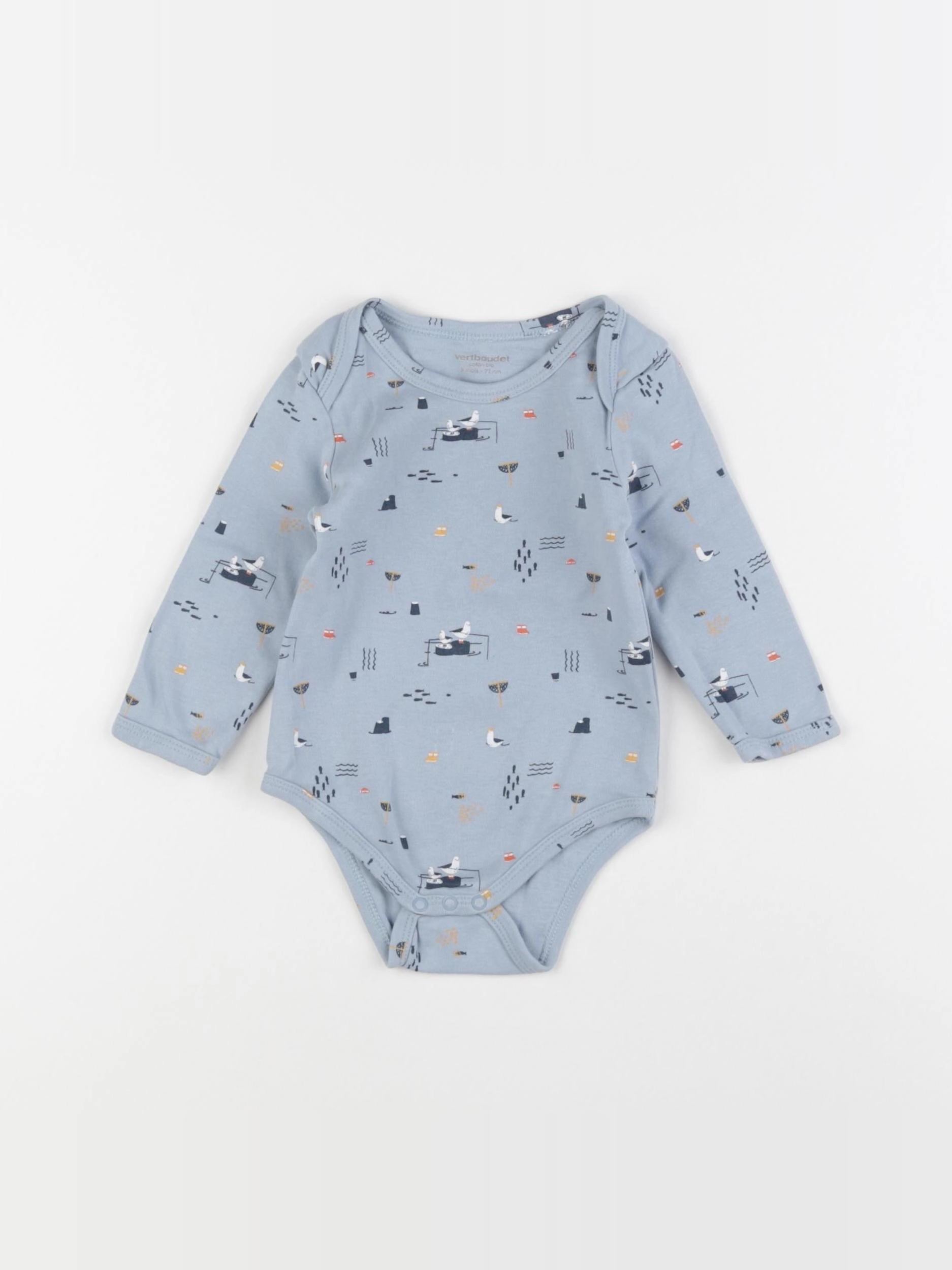 Vertbaudet - body bleu - 9 mois