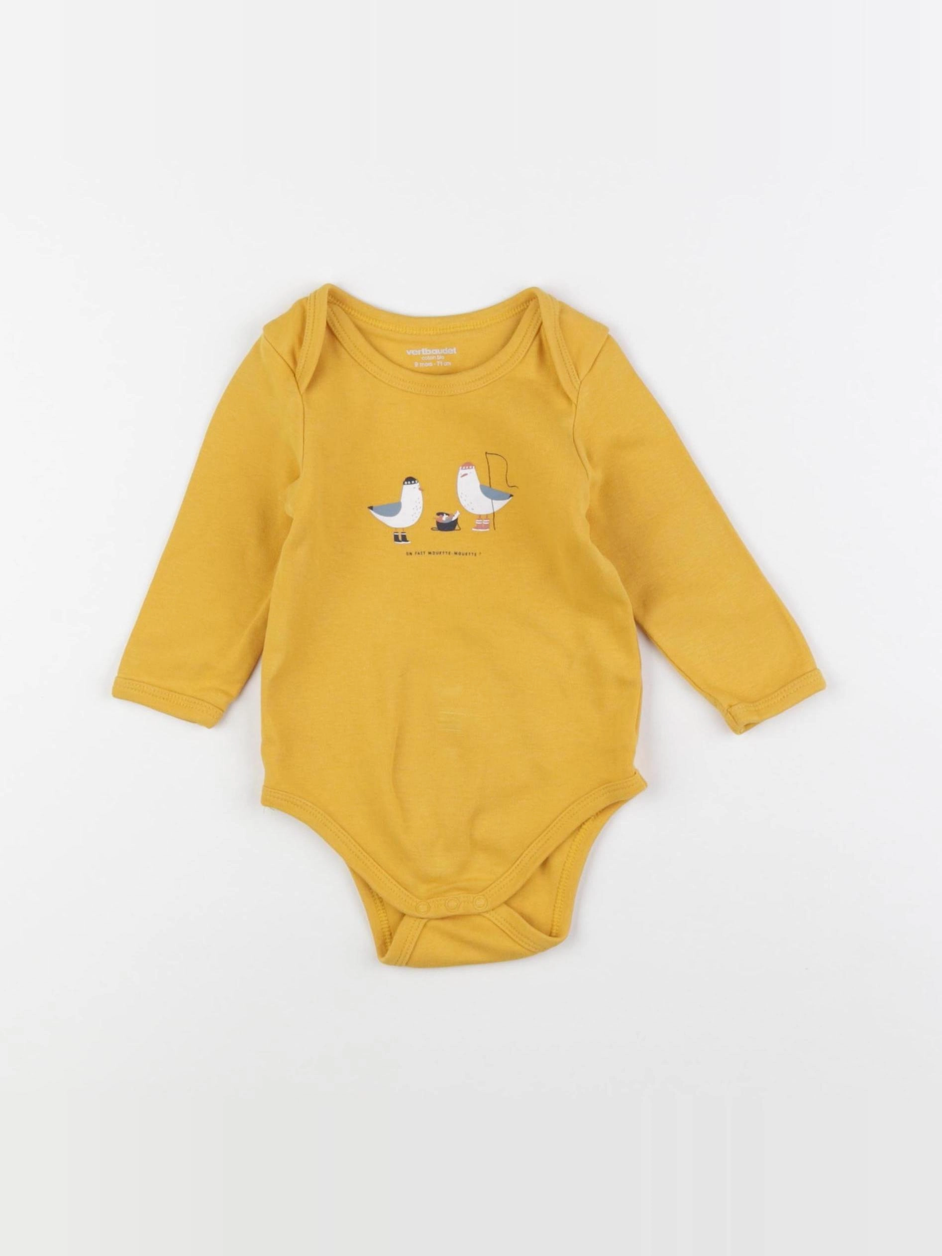 Vertbaudet - body jaune - 9 mois