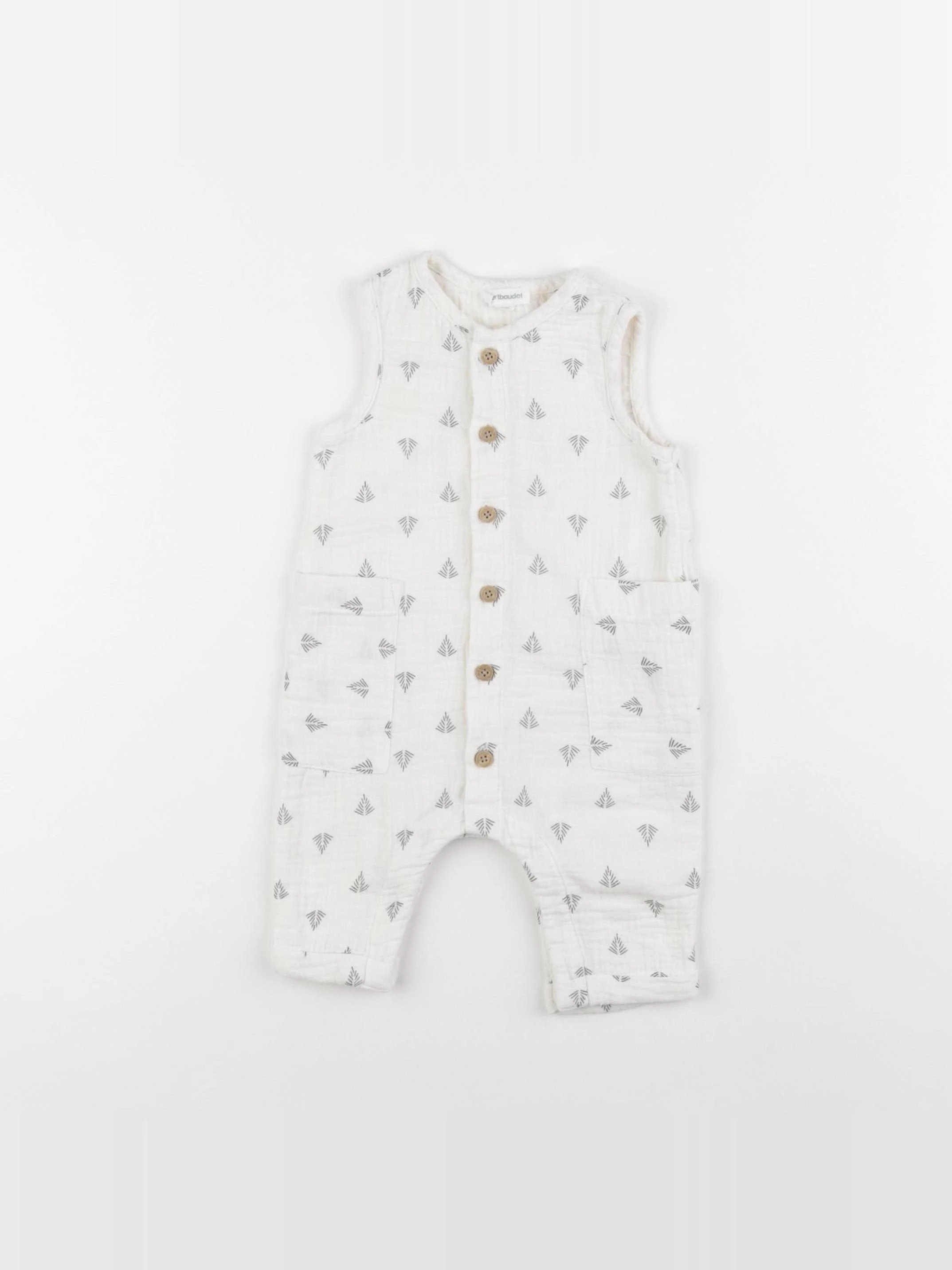 Vertbaudet - combinaison beige - 3 mois