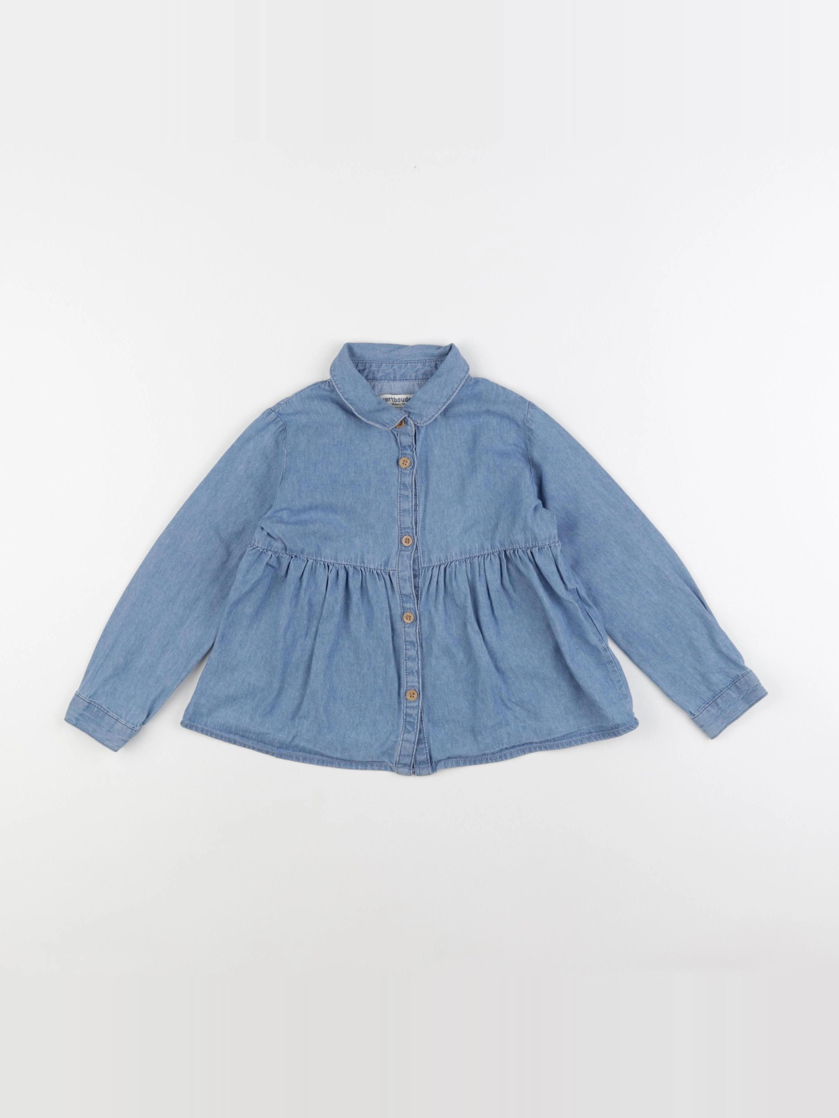 Vertbaudet - blouse bleu - 4 ans