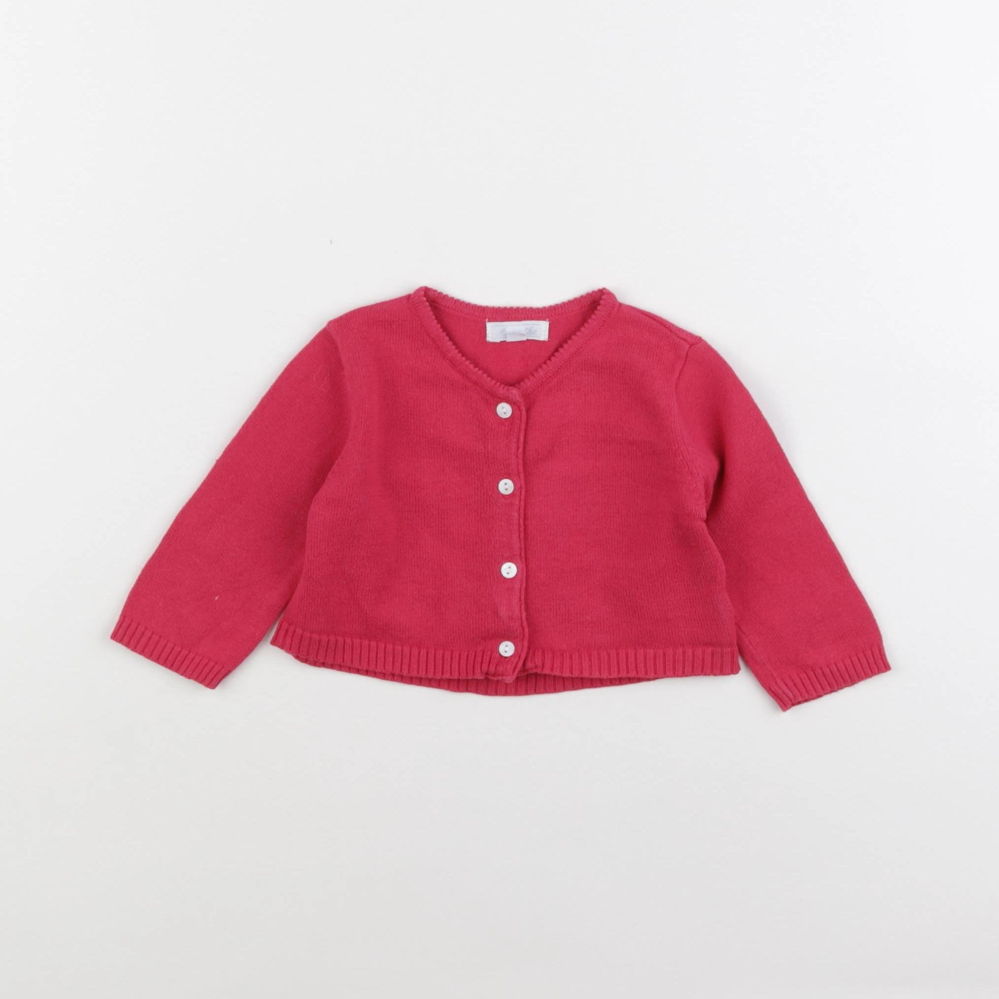 Acanthe - gilet rose - 6 mois