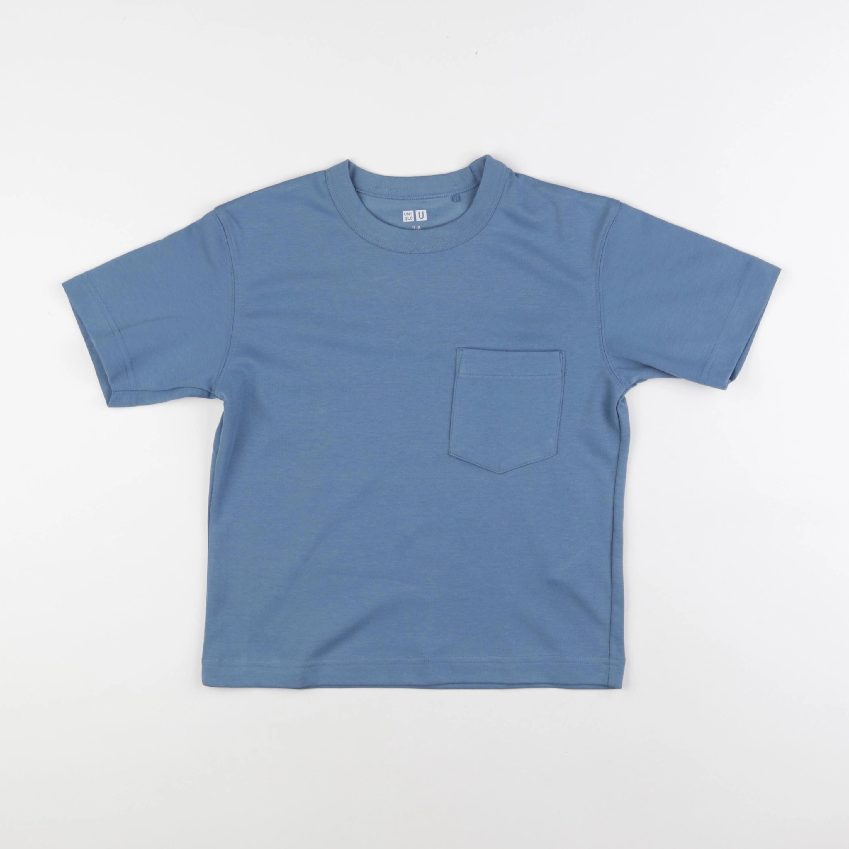 Uniqlo - tee-shirt bleu - 7 ans