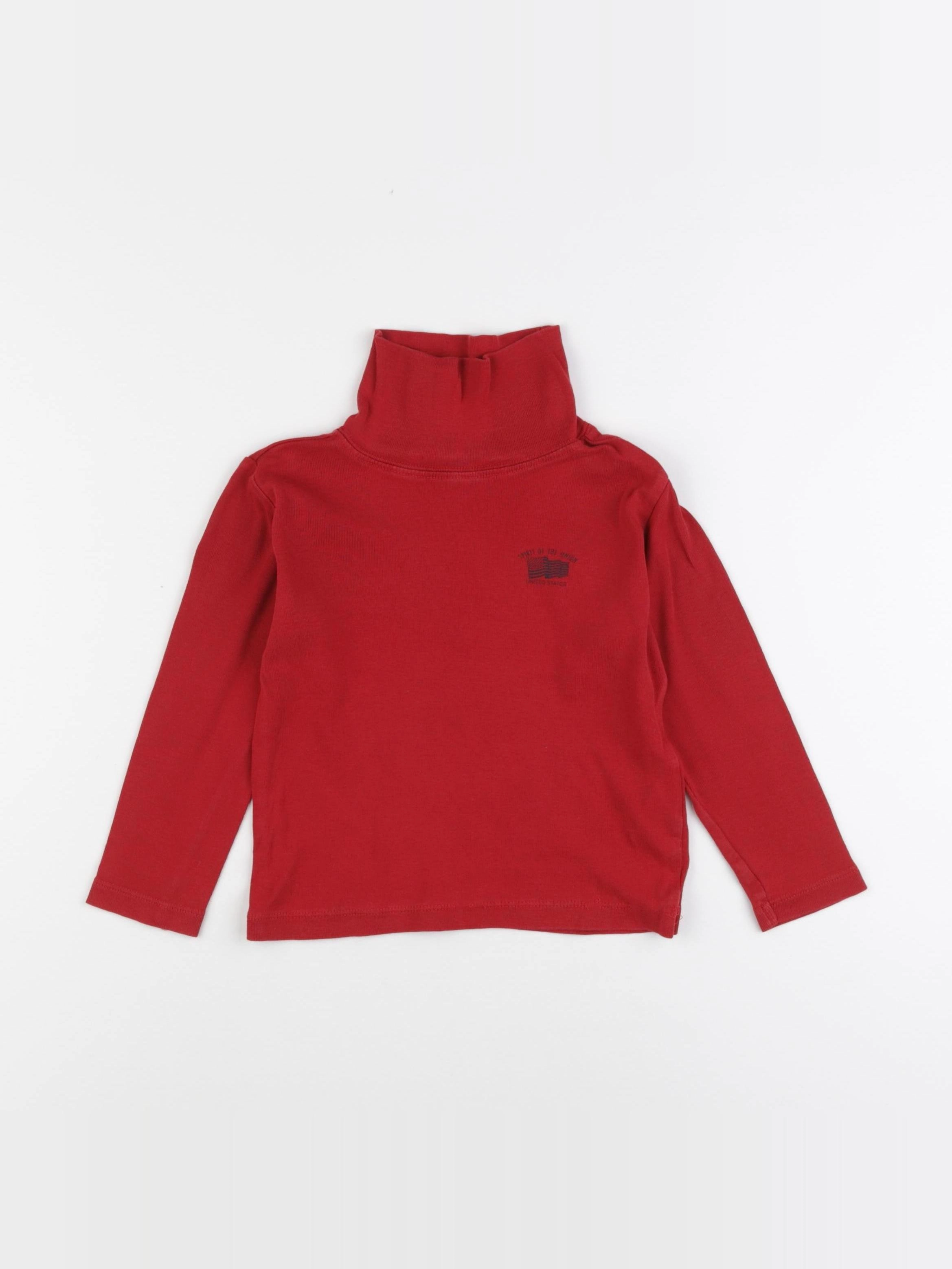 Vertbaudet - sous-pull rouge - 4 ans