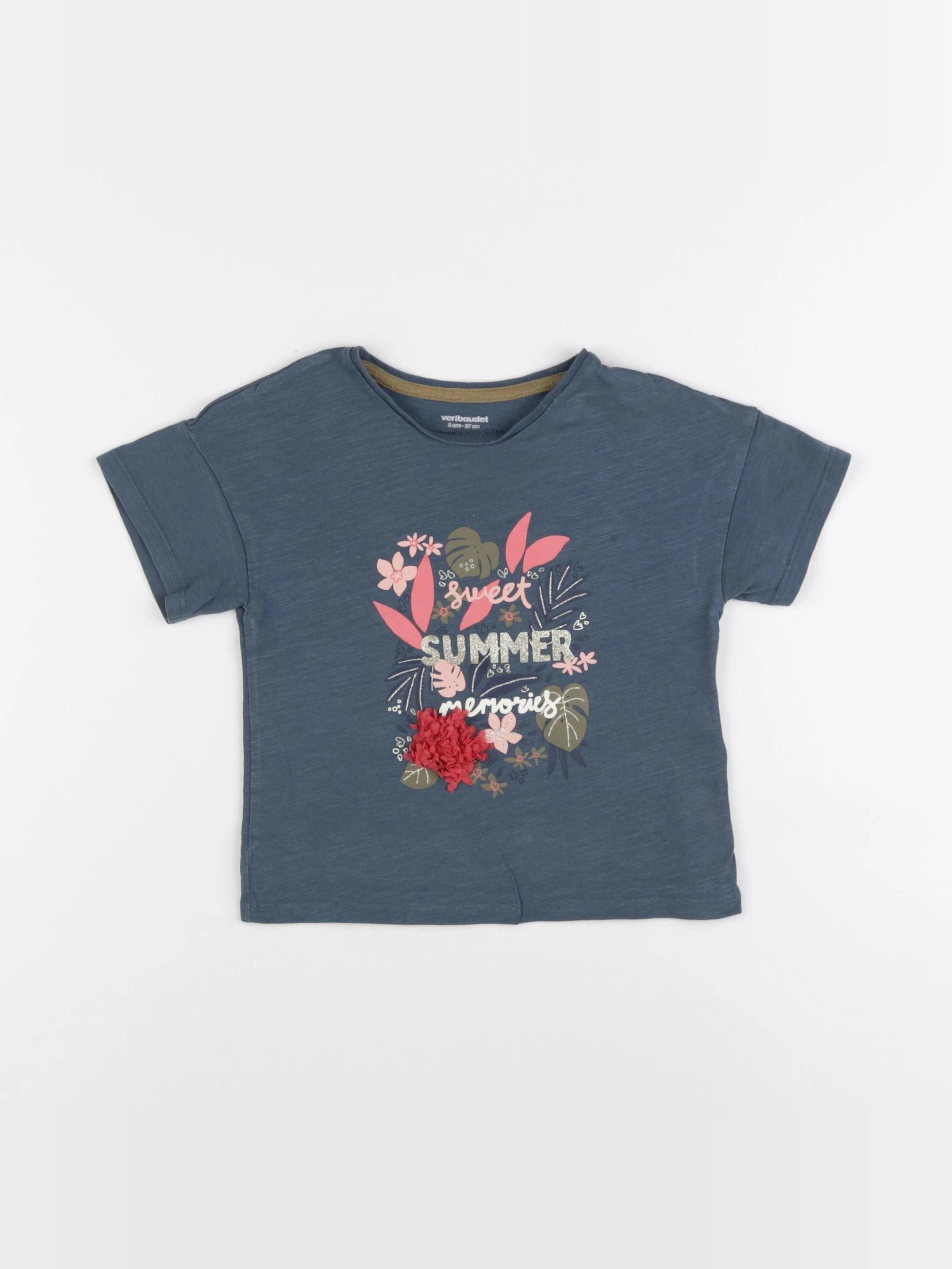 Vertbaudet - tee-shirt bleu - 3 ans