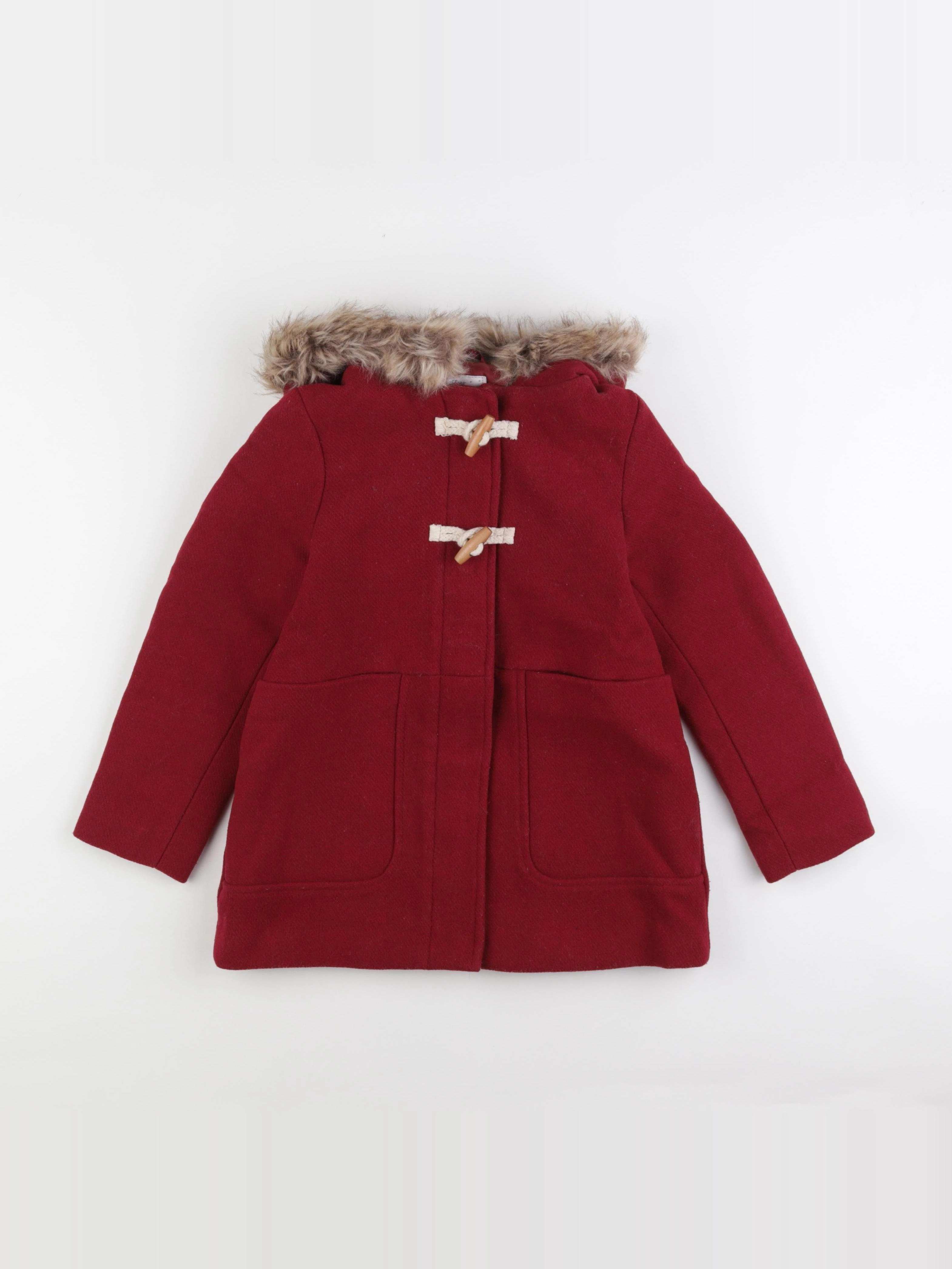 Vertbaudet - manteau rouge - 8 ans