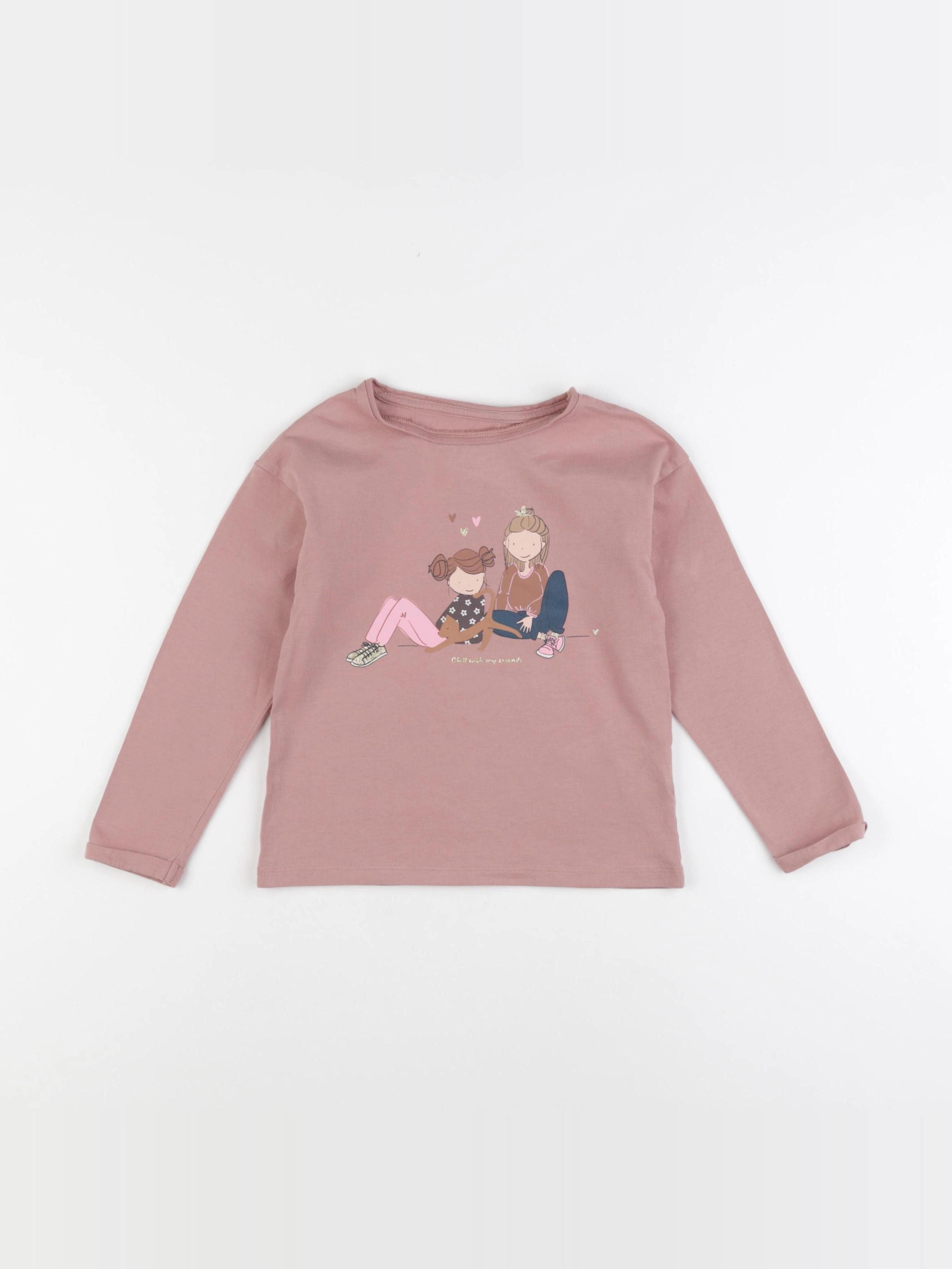 Vertbaudet - tee-shirt rose - 5 ans