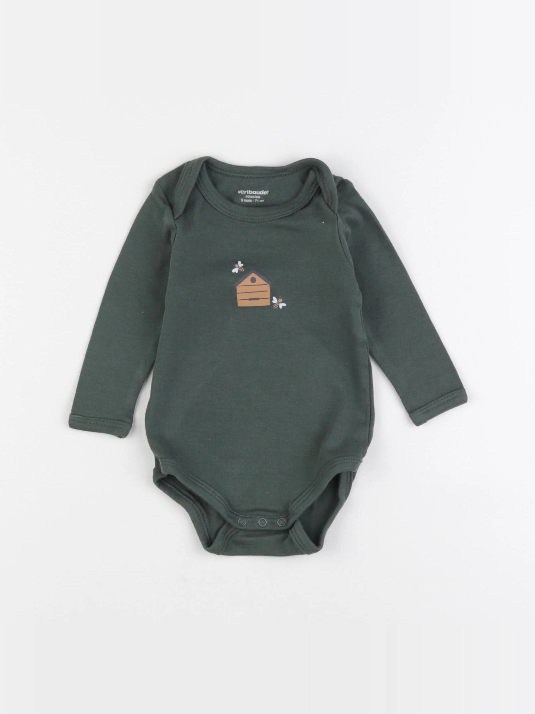 Vertbaudet - body vert - 9 mois