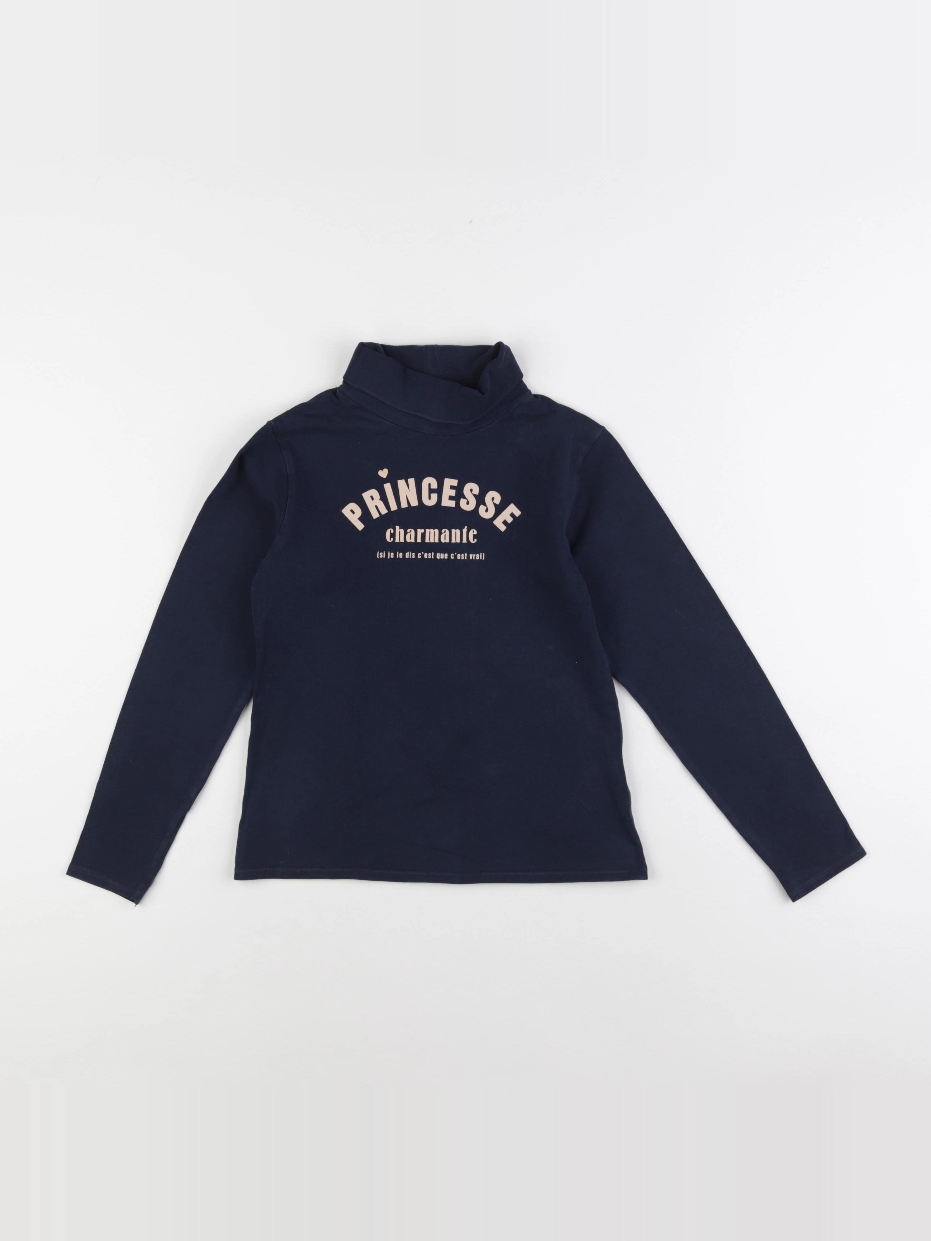 Vertbaudet - sous-pull bleu - 8 ans