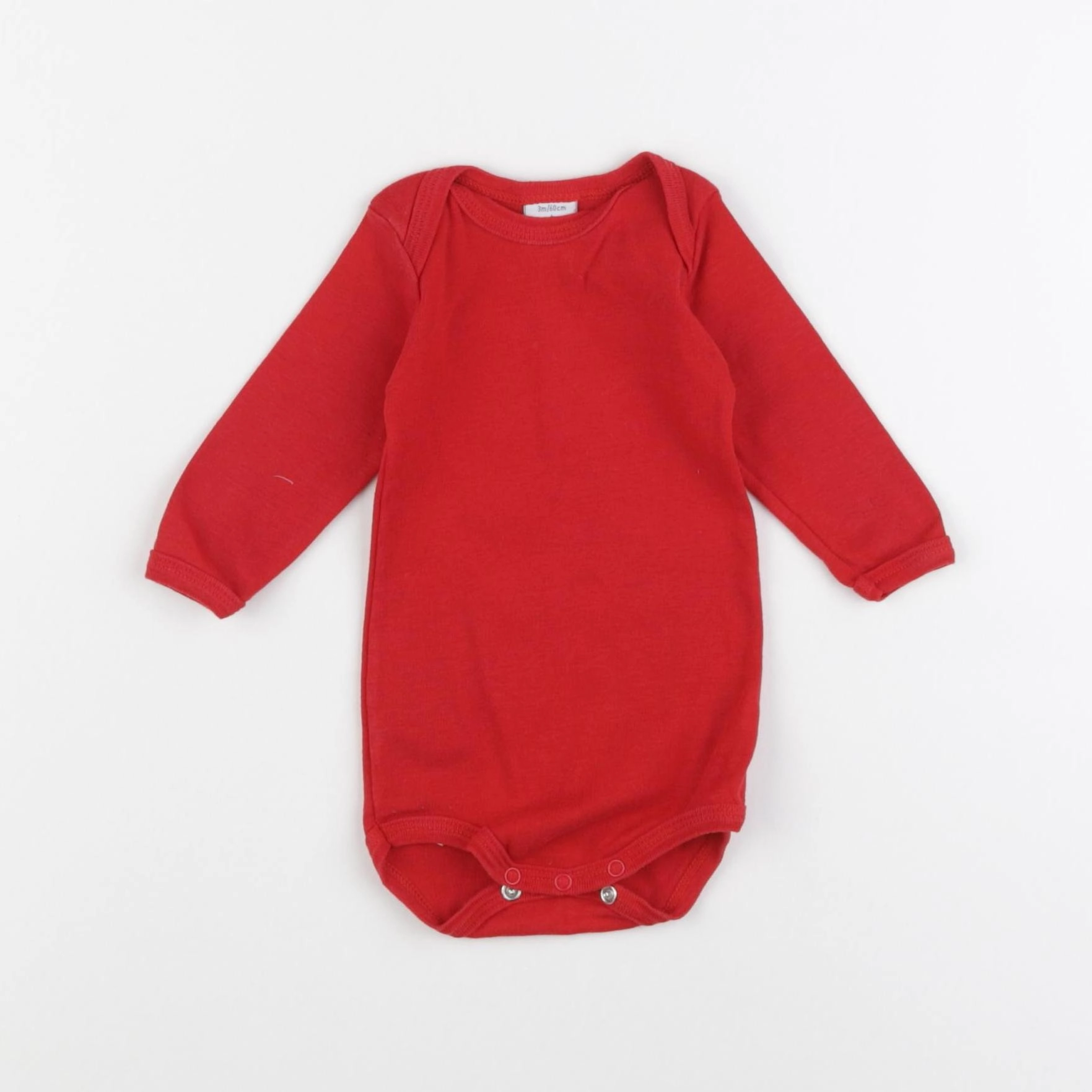 Petit Bateau - body rouge - 3 ans