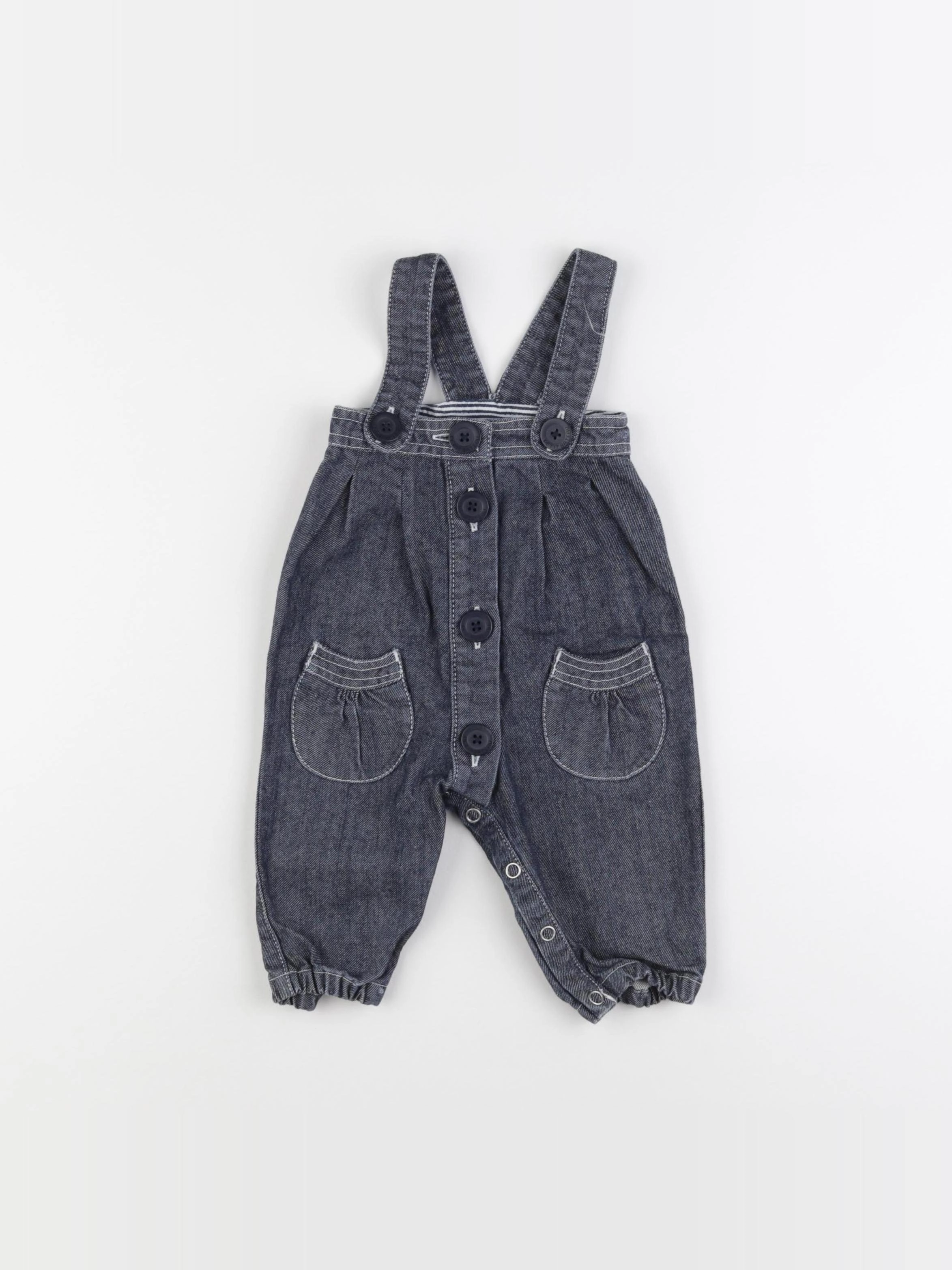 Petit Bateau - salopette bleu - 3 mois